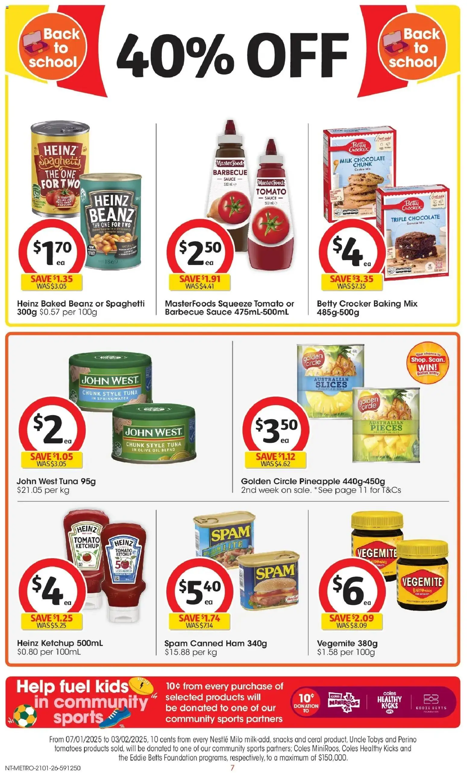 Coles catalogue - valid from 21.01.2026 | Page: 7 | Products: Chocolate, Pineapple, Sugar, Tuna