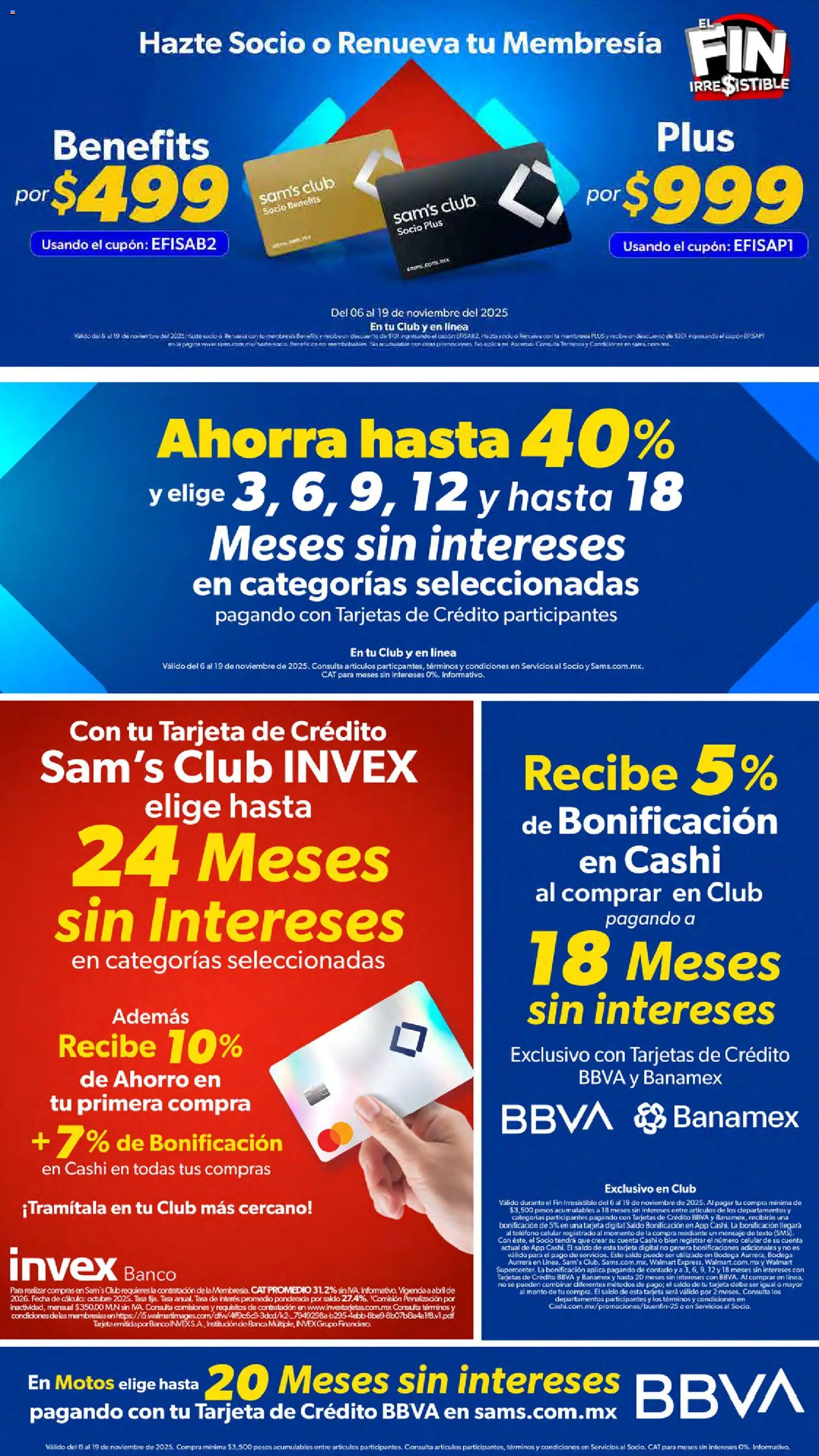 Nuevas ofertas de Sam's Club válidas en toda la República Mexicana desde el 13.11.2025. ¡Encuentra las mejores ofertas en Sam's Club Buen Fin ! | Página: 6 | Productos: Banco, Teléfono