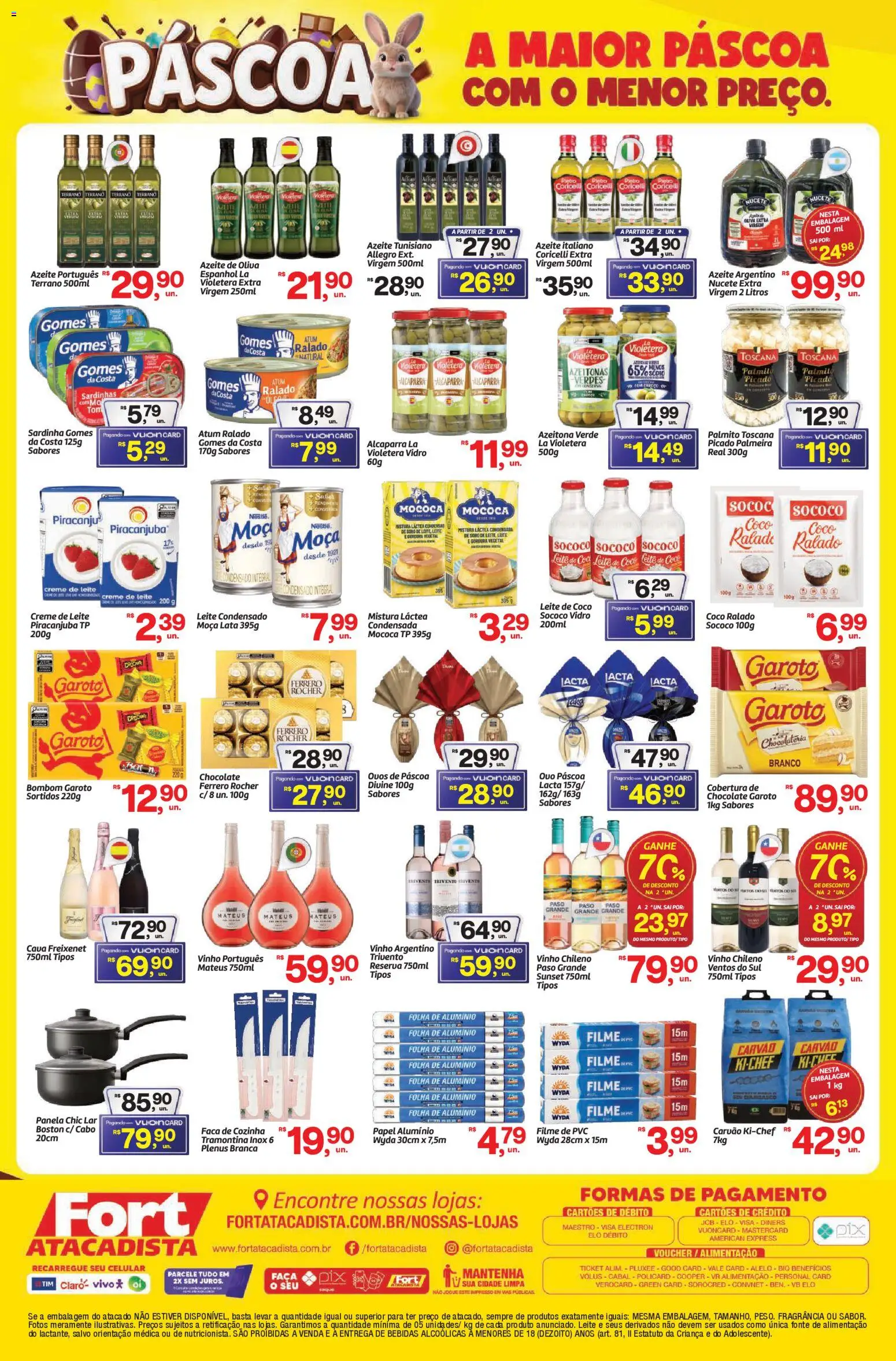Fort Atacadista Folheto - válido de 09.03.2026 | Página: 2 | Produtos: Celular, Leite, Vinho, Azeite