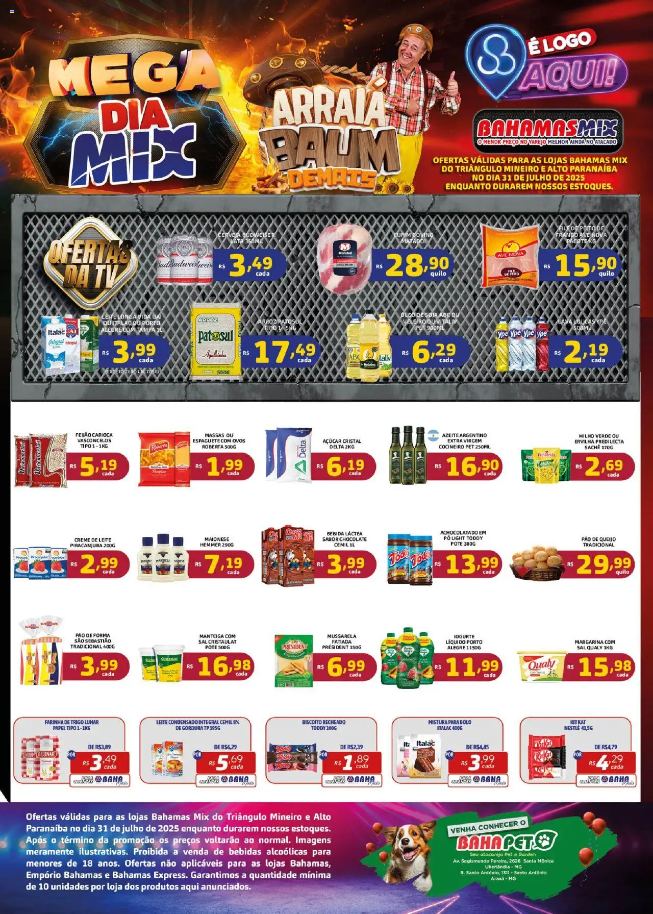 Bahamas Mix Folheto - válido de 31.07.2025 | Página: 1 | Produtos: Ervilha, Queijo, Mussarela, Pão de queijo