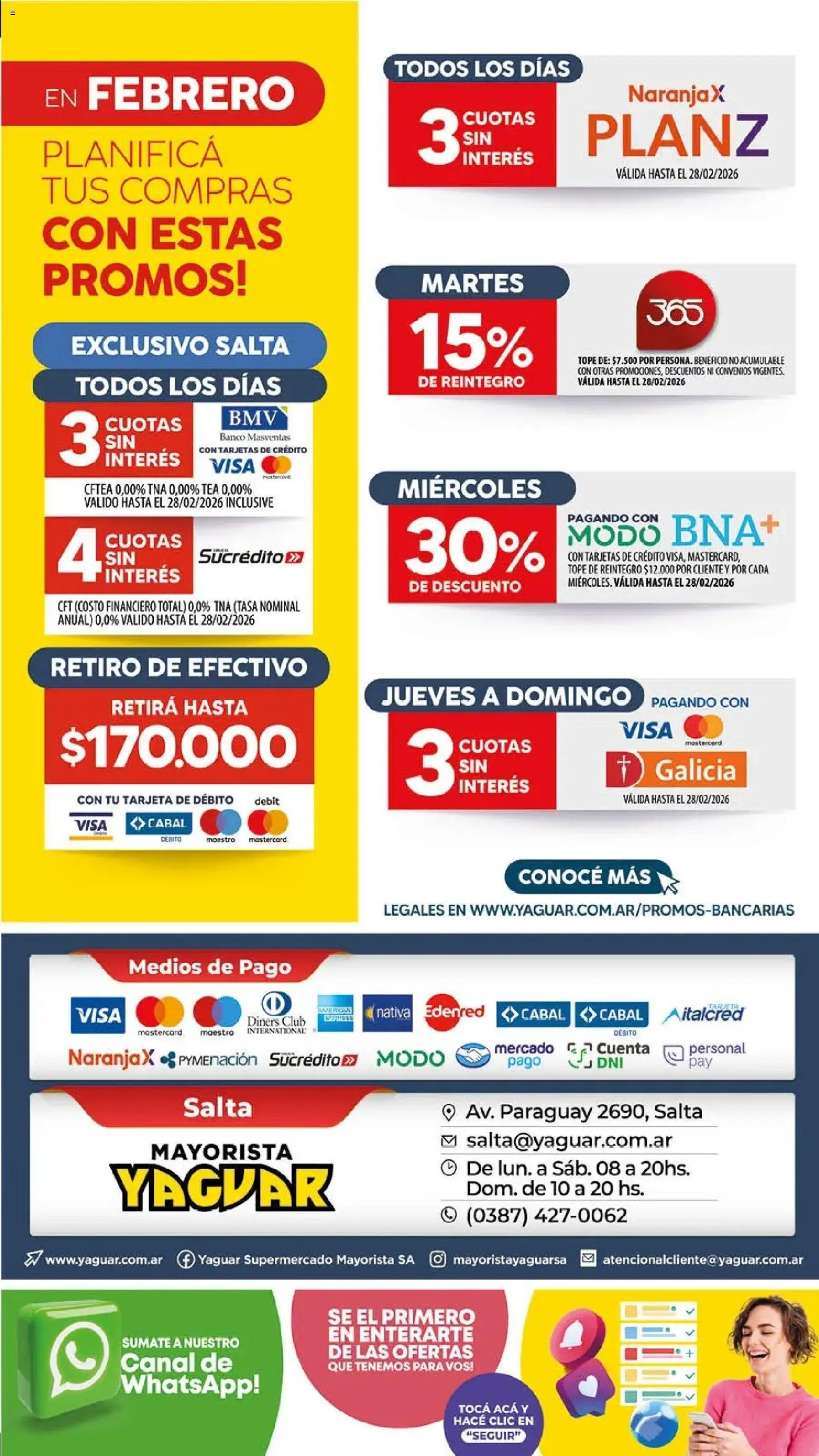 Yaguar - Oferta Semanal Salta │ válido desde el 09.02.2026 | Página: 15 | Productos: Banco