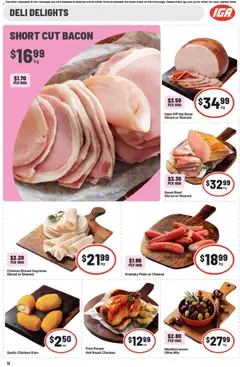 Preview of IGA catalogue  - valid from 29.04.2026 | Page: 12 | Products: Bacon, Cheese, Ham, Beef