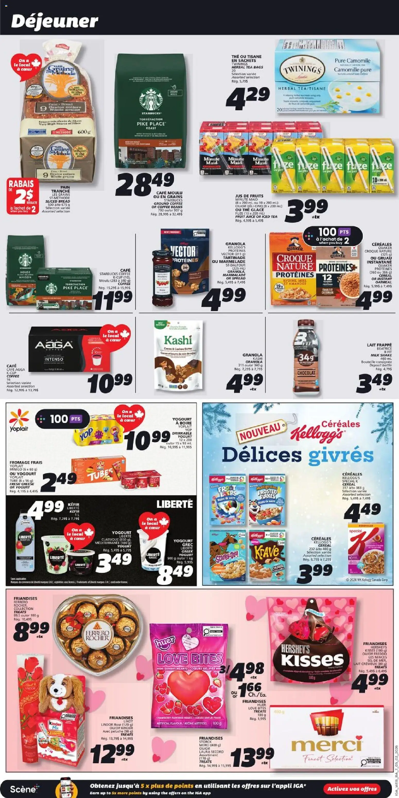 IGA flyer valid from 05.02.2026 | Page: 11 | Products: Tea, Flakes, Milk, Cheese