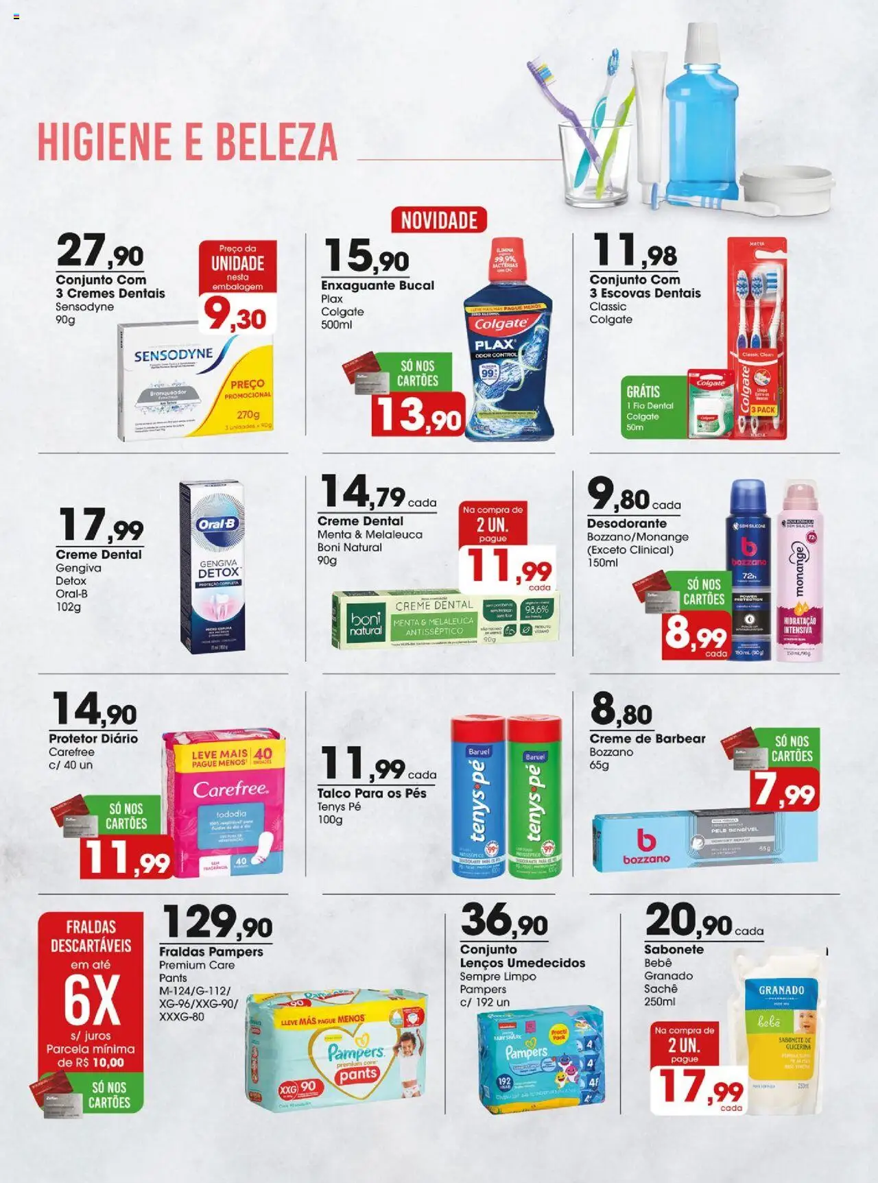 Zaffari Folheto - válido de 09.09.2025 | Página: 16 | Produtos: Talco, Enxaguante bucal, Fraldas, Creme dental