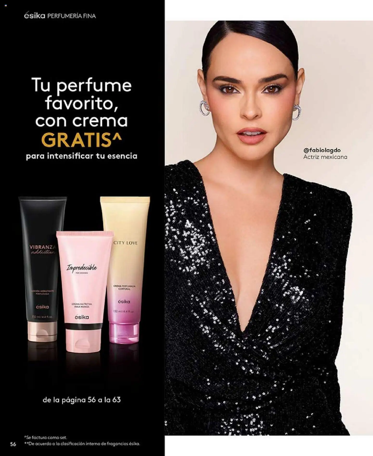 Ésika revista - valida desde el 01.04.2026 | Página: 56 | Productos: Crema, Perfume