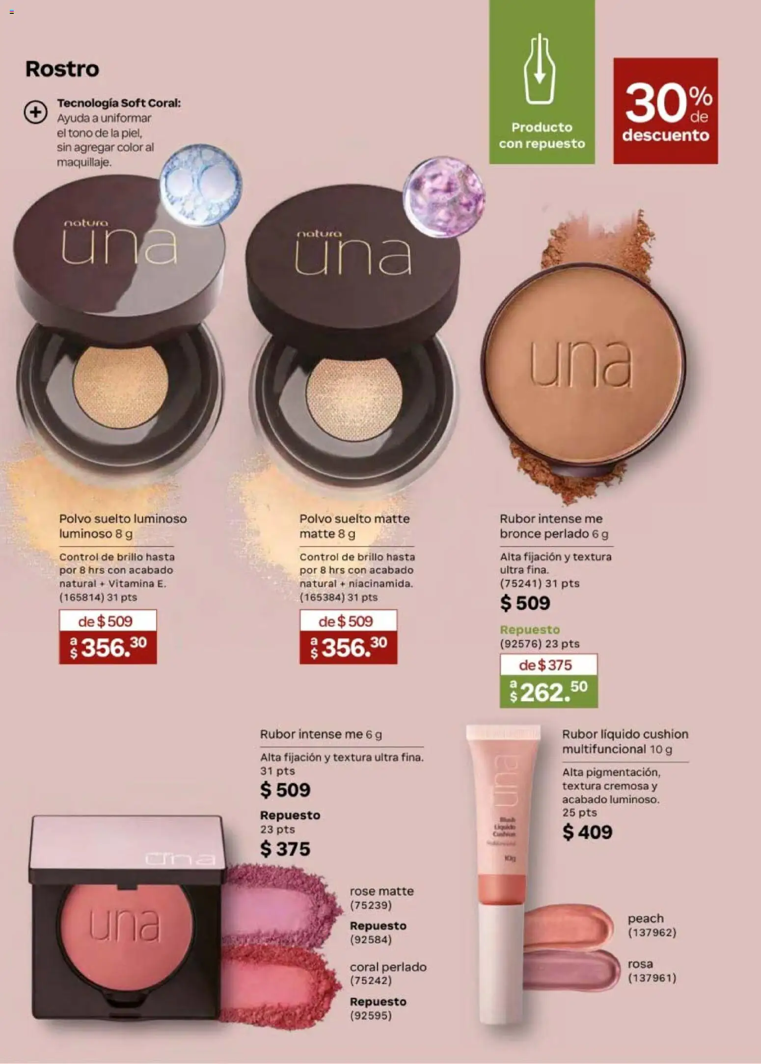 Nuevas ofertas de Natura válidas en toda la República Mexicana desde el 13.03.2026. ¡Encuentra las mejores ofertas en Natura campaña 5 2026! | Página: 59 | Productos: Brillo, Polvo, Rubor