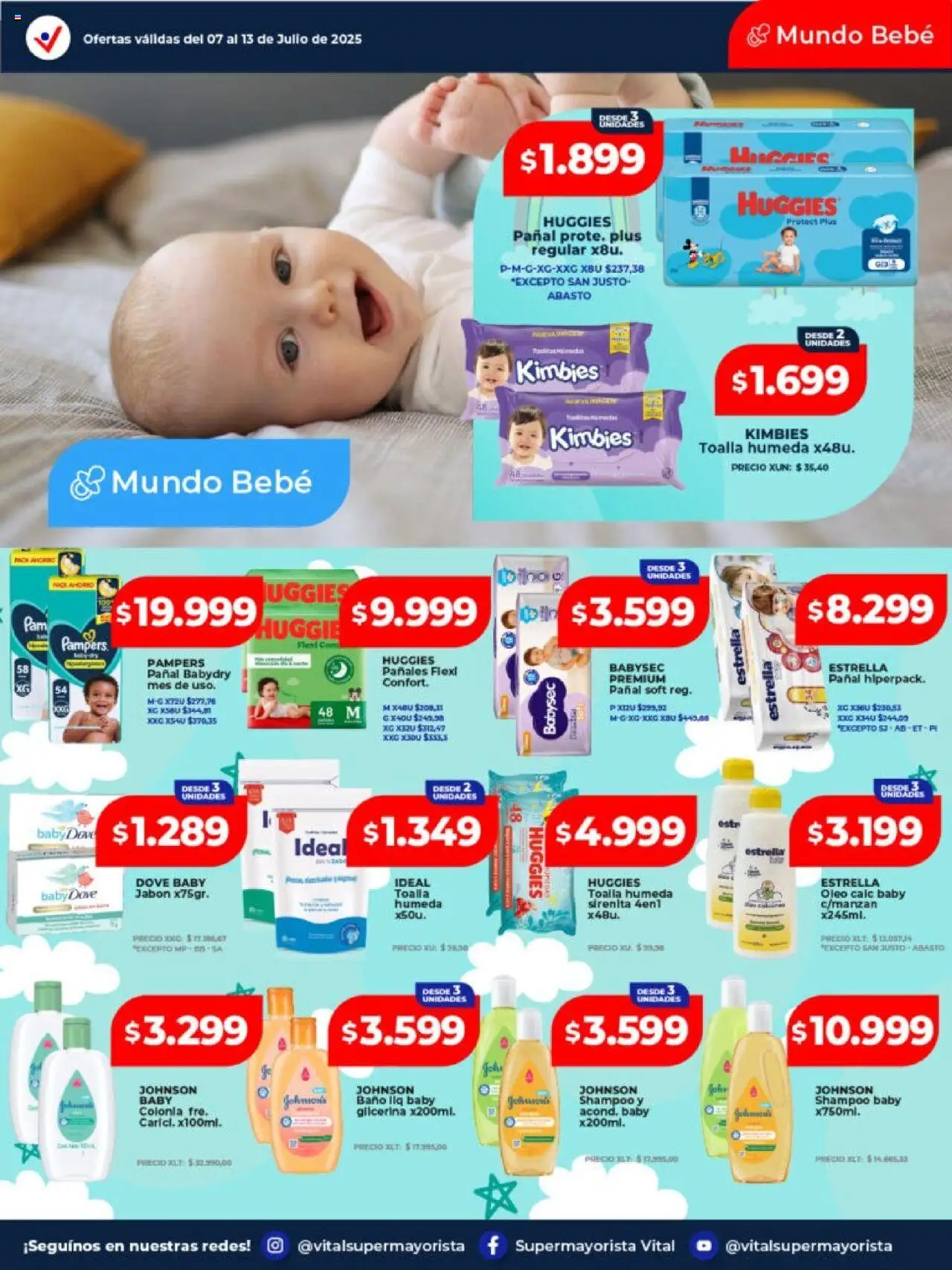 Vital ofertas │ válido desde el 07.07.2025 | Página: 7 | Productos: Toalla, Baño, Shampoo, Pañales