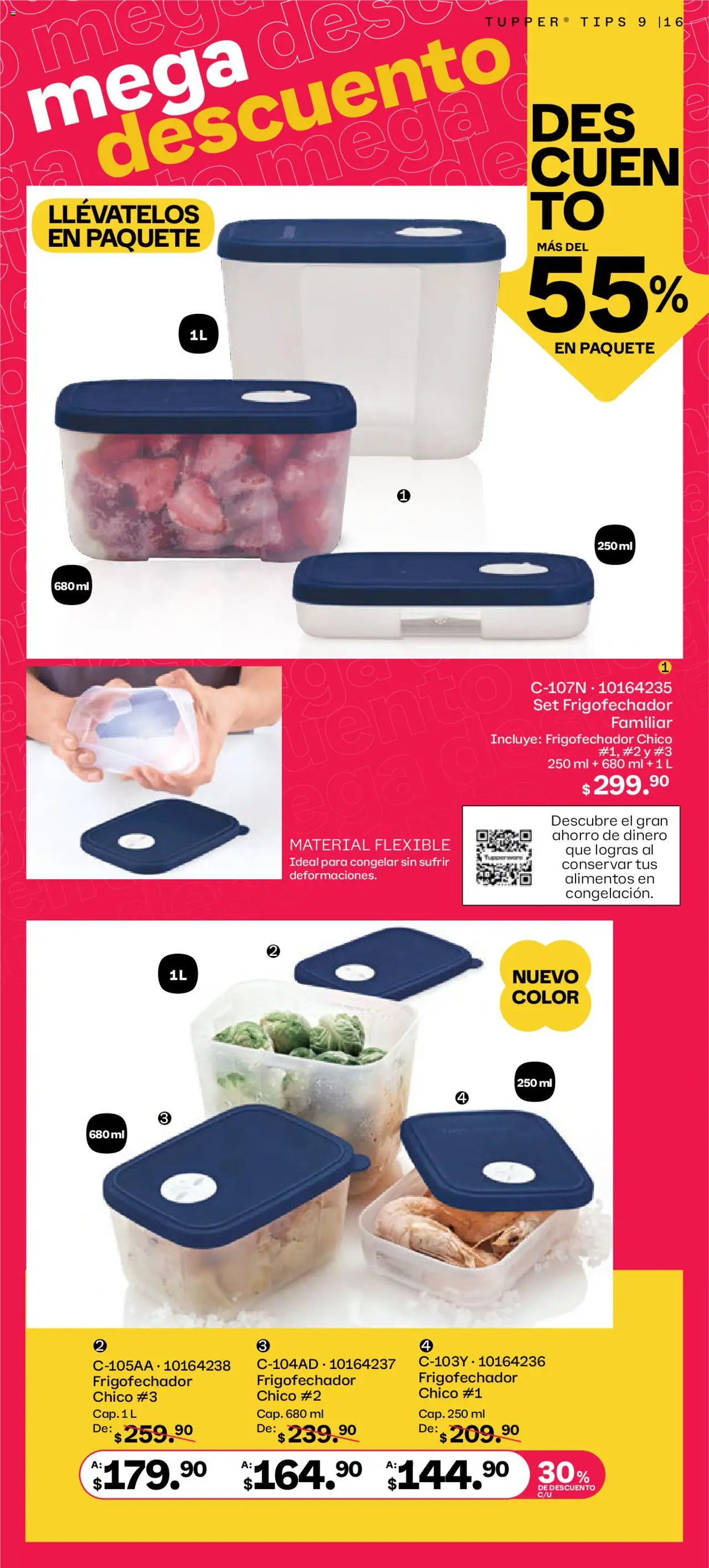 Nuevas ofertas de Tupperware válidas en toda la República Mexicana desde el 11.08.2025. ¡Encuentra las mejores ofertas en Tupperware catálogo! | Página: 16 | Productos: Tupper, Flexible