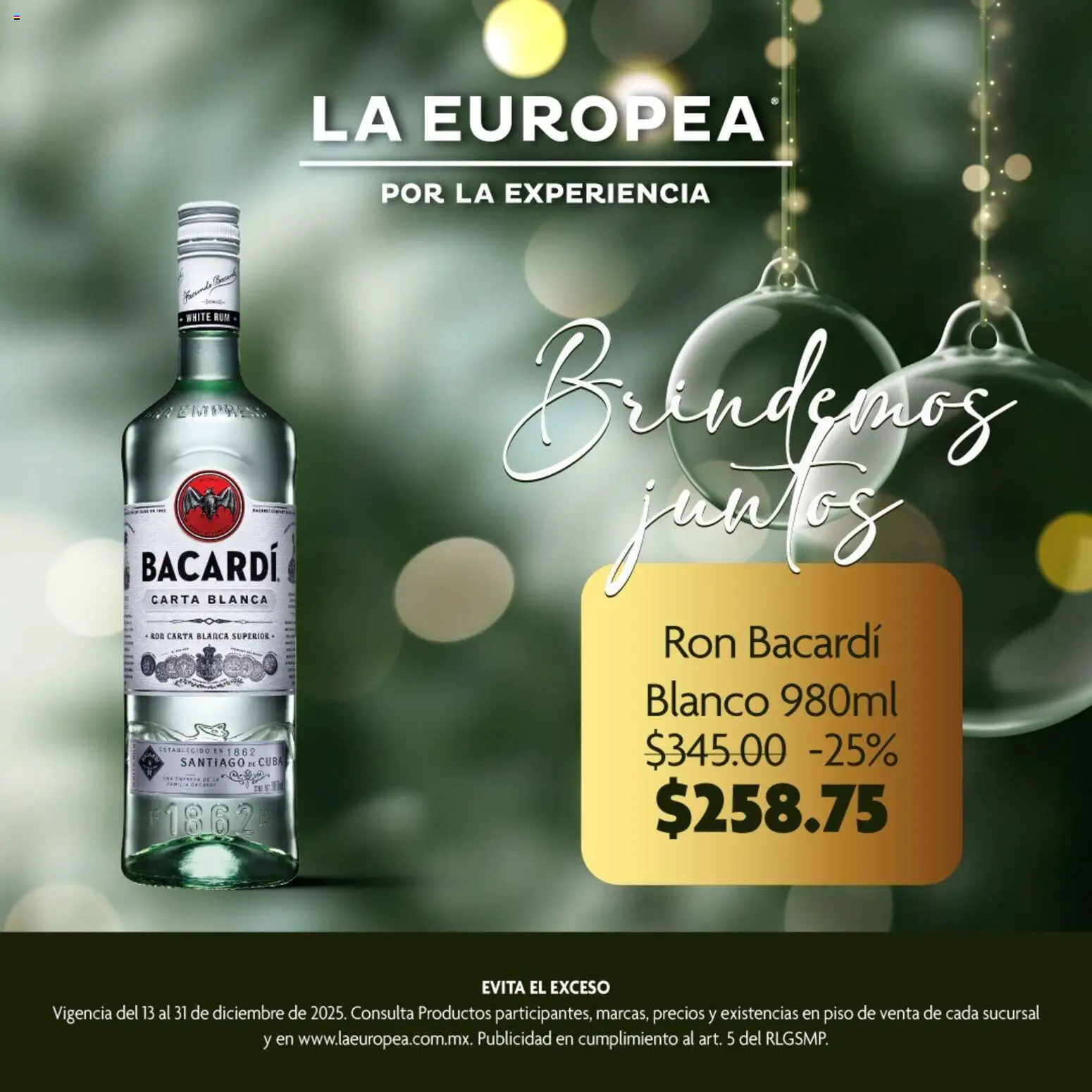 Nuevas ofertas de La Europea válidas en toda la República Mexicana desde el 13.12.2025. ¡Encuentra las mejores ofertas en La Europea catálogo Celebra con etiquetas premium! | Página: 6