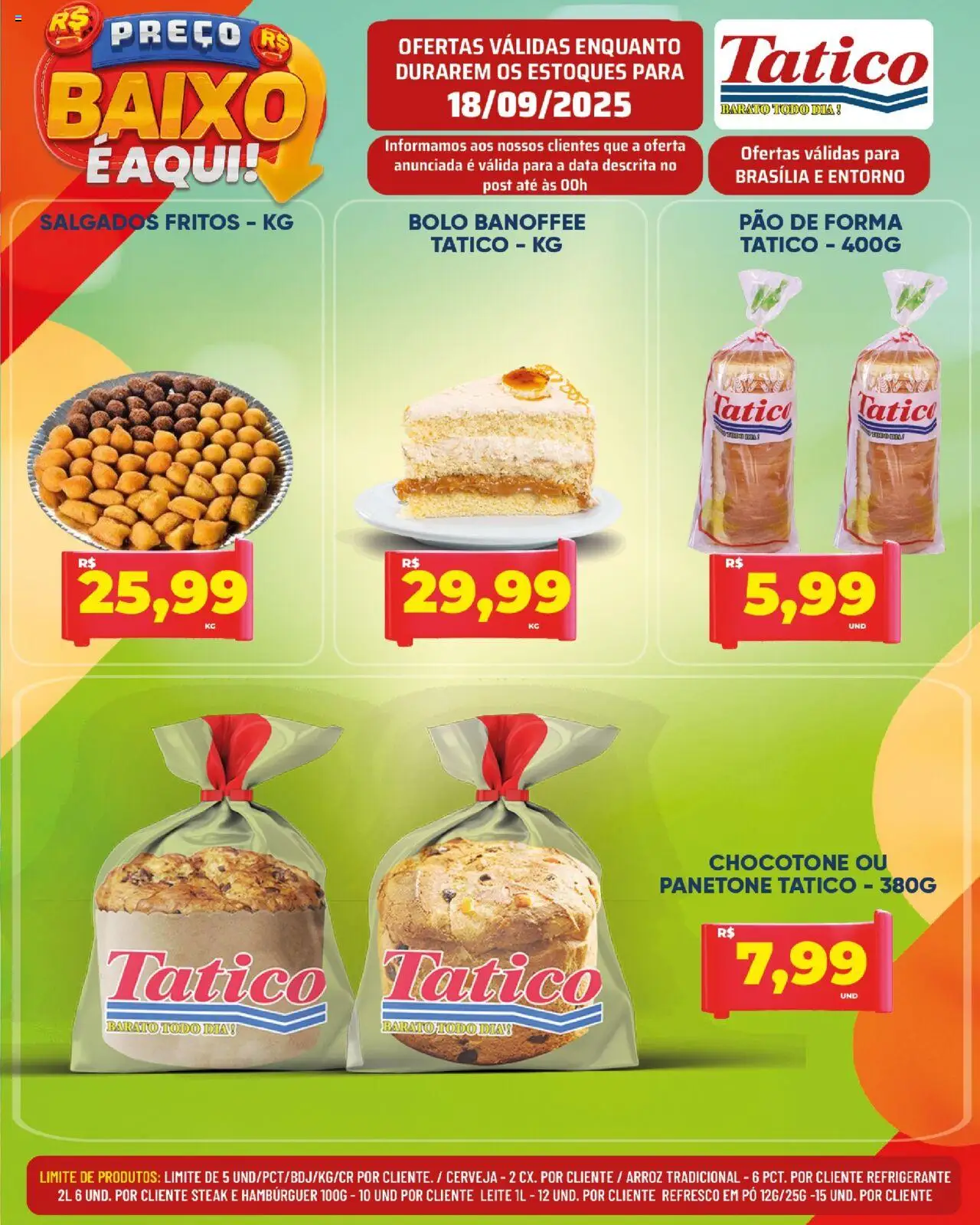 Tatico Folheto - válido de 18.09.2025 | Página: 18 | Produtos: Pó, Leite, Pão, Chocotone