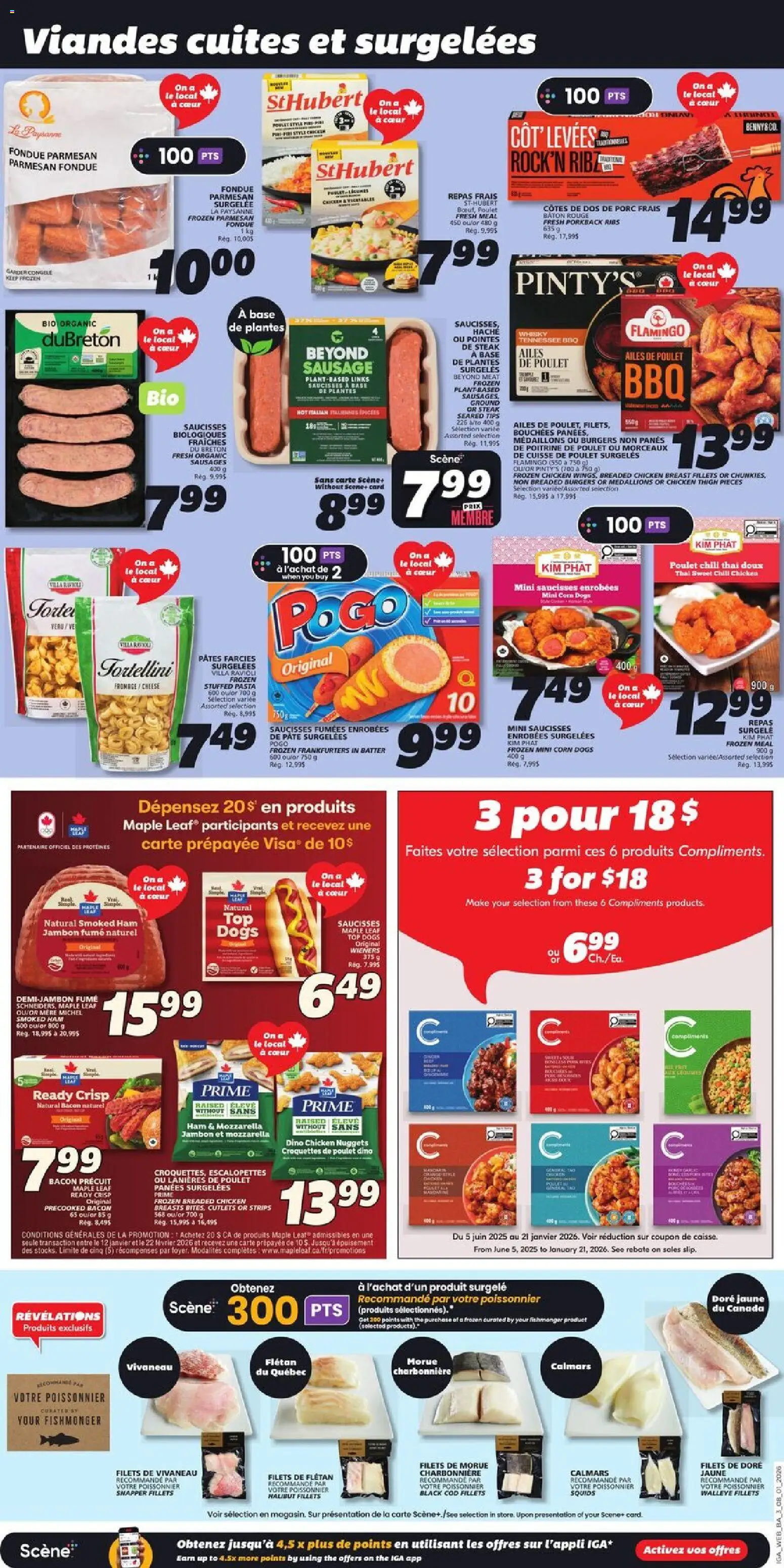 IGA flyer valid from 08.01.2026 | Page: 5 | Products: Pasta, Chicken breasts, Cheese, Ham