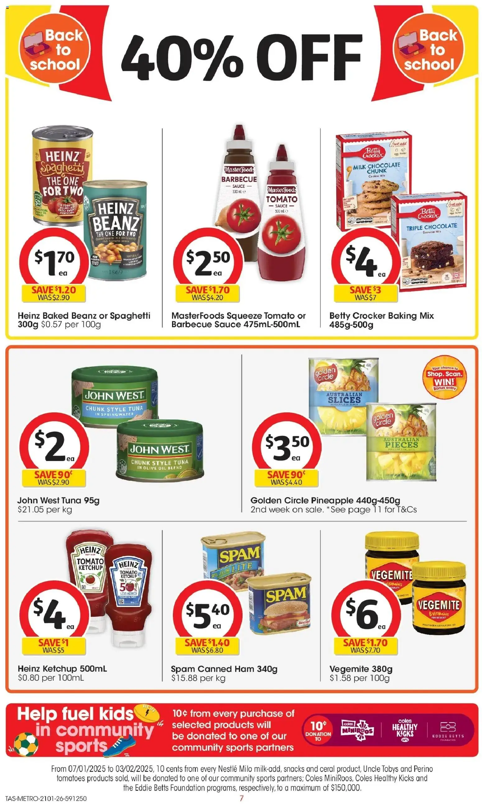 Coles catalogue - valid from 21.01.2026 | Page: 7 | Products: Ham, Tomatoes, Pineapple, Olive oil