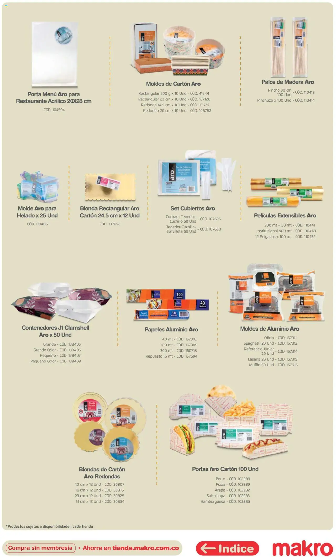 Makro revista - valida desde el 16.04.2025 | Página: 79 | Productos: Helado, Arepa, Molde, Cuchillo