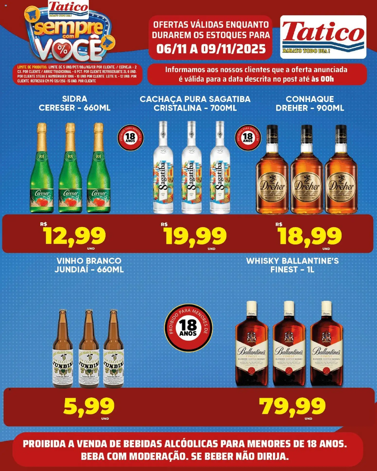 Tatico Folheto - válido de 10.11.2025 | Página: 37 | Produtos: Cachaça, Whisky, Conhaque, Refrigerante