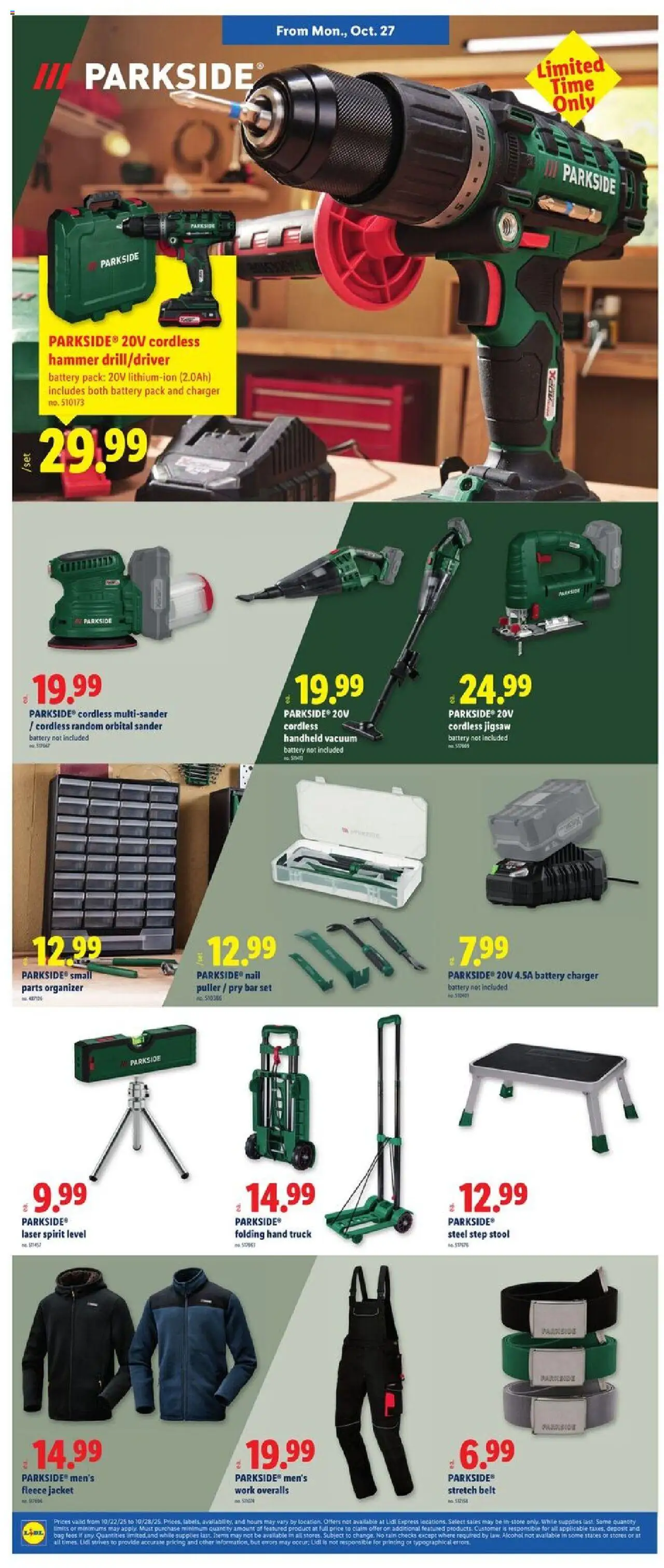 Lidl Weekly Ad - valid from 22.10.2025 | Page: 6 | Products: Sander, Nail, Orbital Sander, Belt