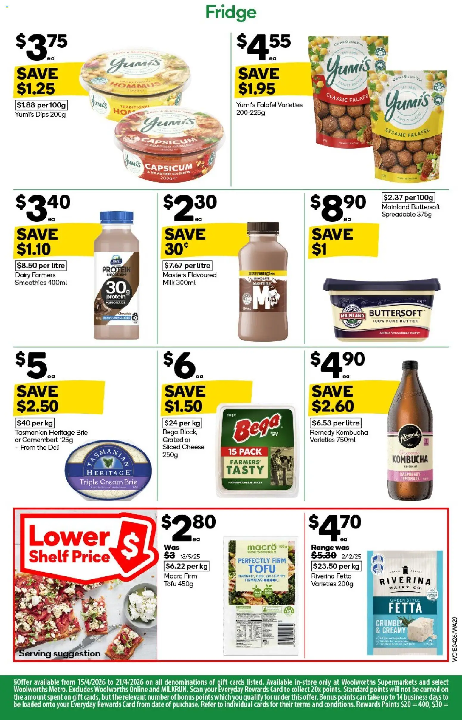 Woolworths catalogue - valid from 15.04.2026 | Page: 29 | Products: Butter, Cheese, Cream, Grill