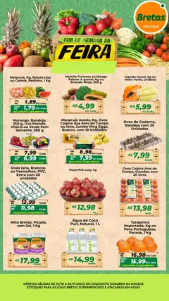 Bretas - Ofertas Feira - Pré-Visualização do folheto da loja Bretas, válido de 31.10.2025 | Página: 1 | Produtos: Água de coco, Bandeja, Batata, Sal