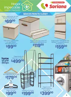 Vista previa de Soriana - Hogar impecable Súper Nacional, nuevo folleto de la tienda, válido en México a partir del 15.01.2026 | Página: 9 | Productos: Organizador, Flexible, Ropa, Caja