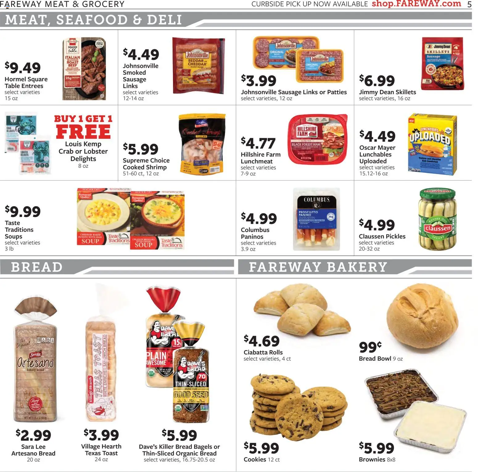 Fareway Weekly Ad - valid from 27.10.2025 | Page: 5 | Products: Ham, Cookies, Sauce, Seafood