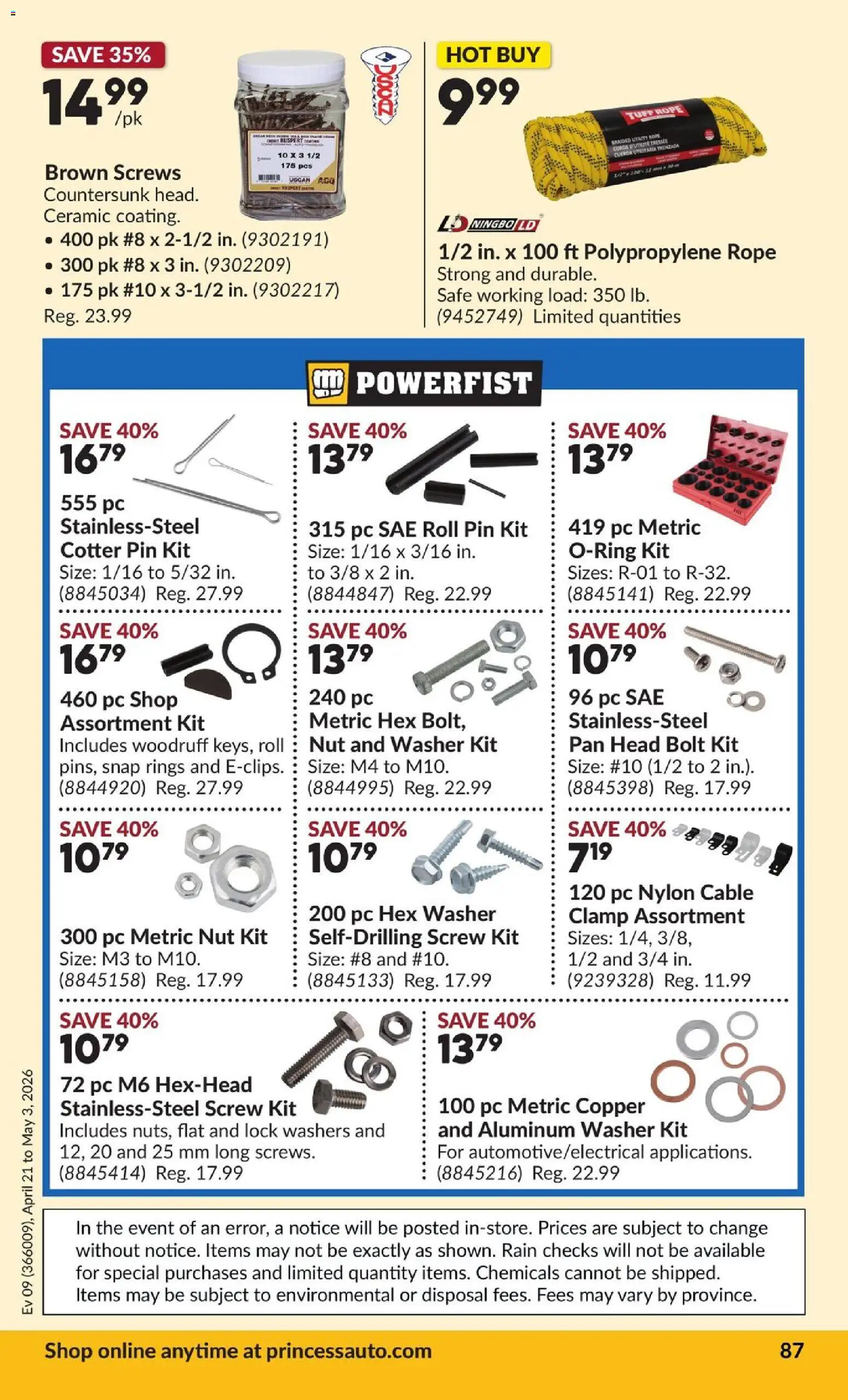 Princess Auto flyer valid from 21.04.2026 | Page: 92 | Products: PC, Cable