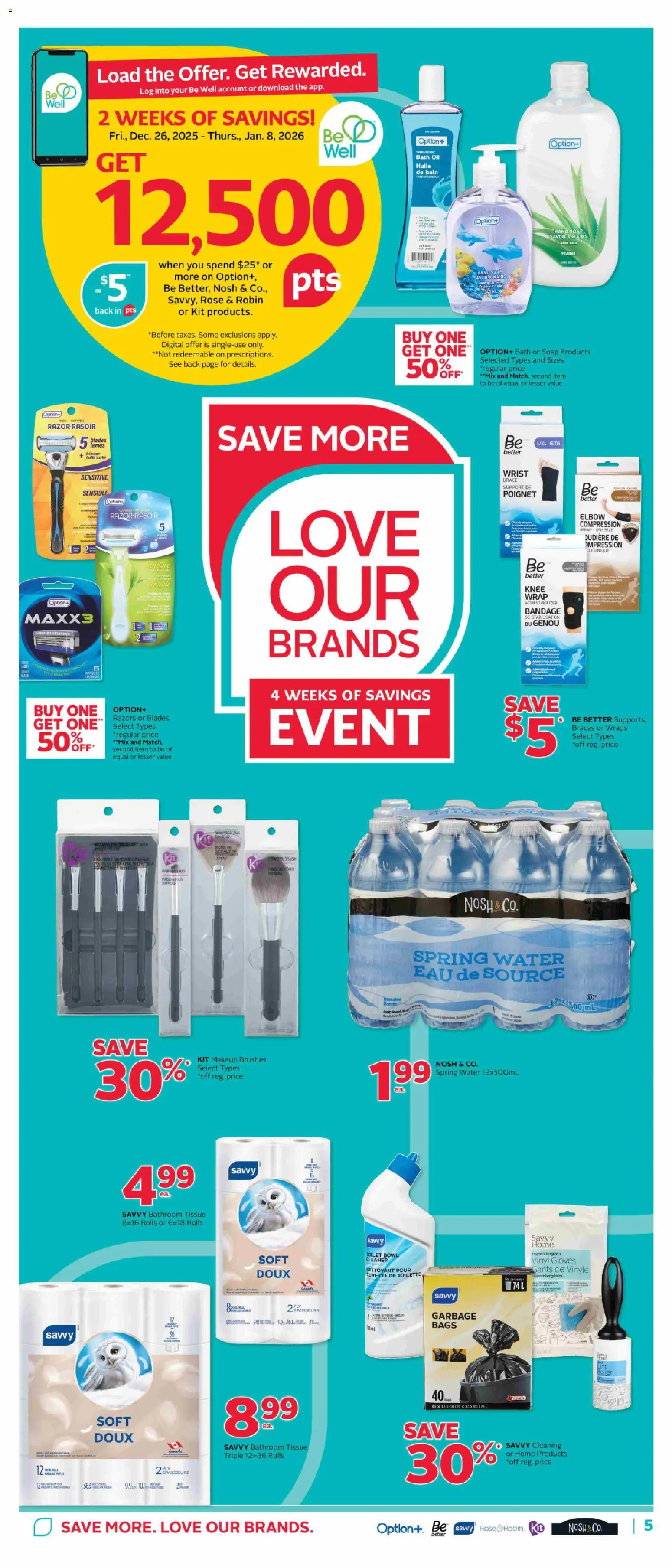 Rexall flyer valid from 09.01.2026 | Page: 12 | Products: Brush, Soap, Bath, Oil