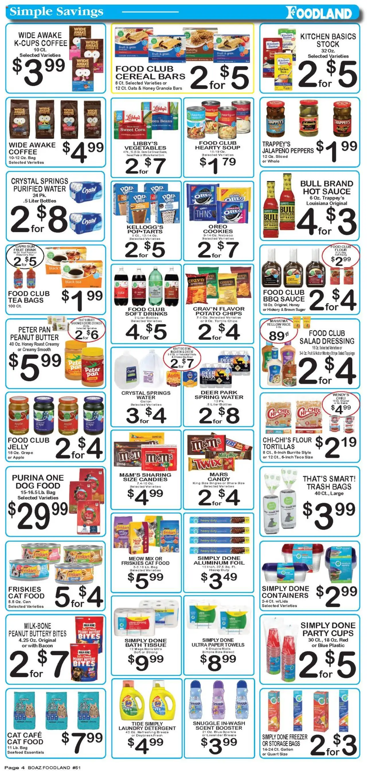 Foodland Weekly Ad - valid from 23.09.2025 | Page: 4 | Products: Dog Food, Cat Food, Tea, Kiwi