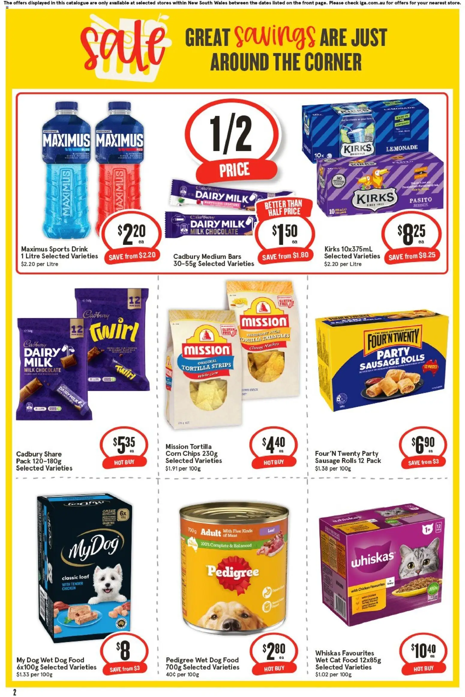 IGA catalogue - valid from 07.01.2026 | Page: 2 | Products: Milk, Chicken, Meat, Chips