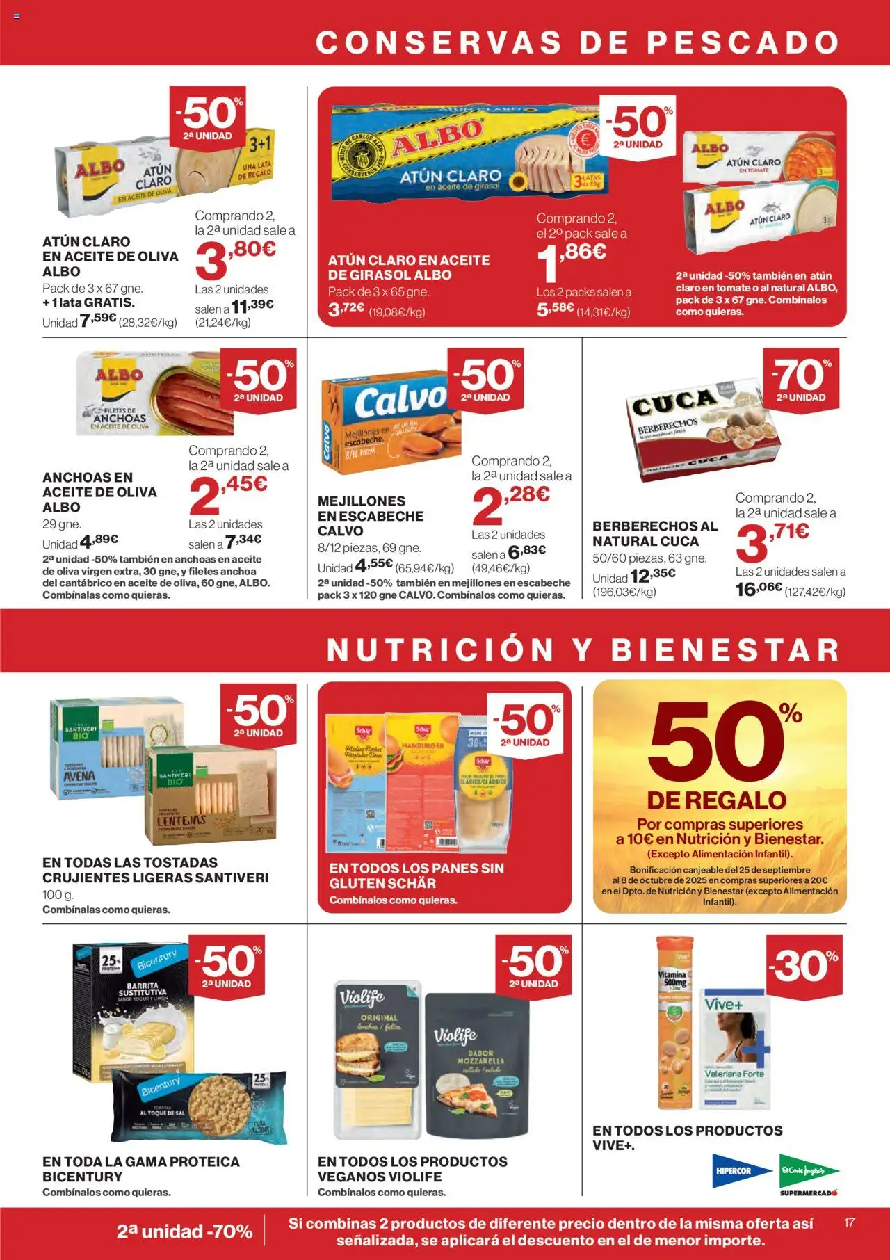 Nuevas ofertas de El Corte Inglés válidas en toda la República Mexicana desde el 11.09.2025. ¡Encuentra las mejores ofertas en El Corte Inglés - Catálogo Nuestros Mejores Precios! | Página: 19 | Productos: Atún, Limón, Aceite, Yogur