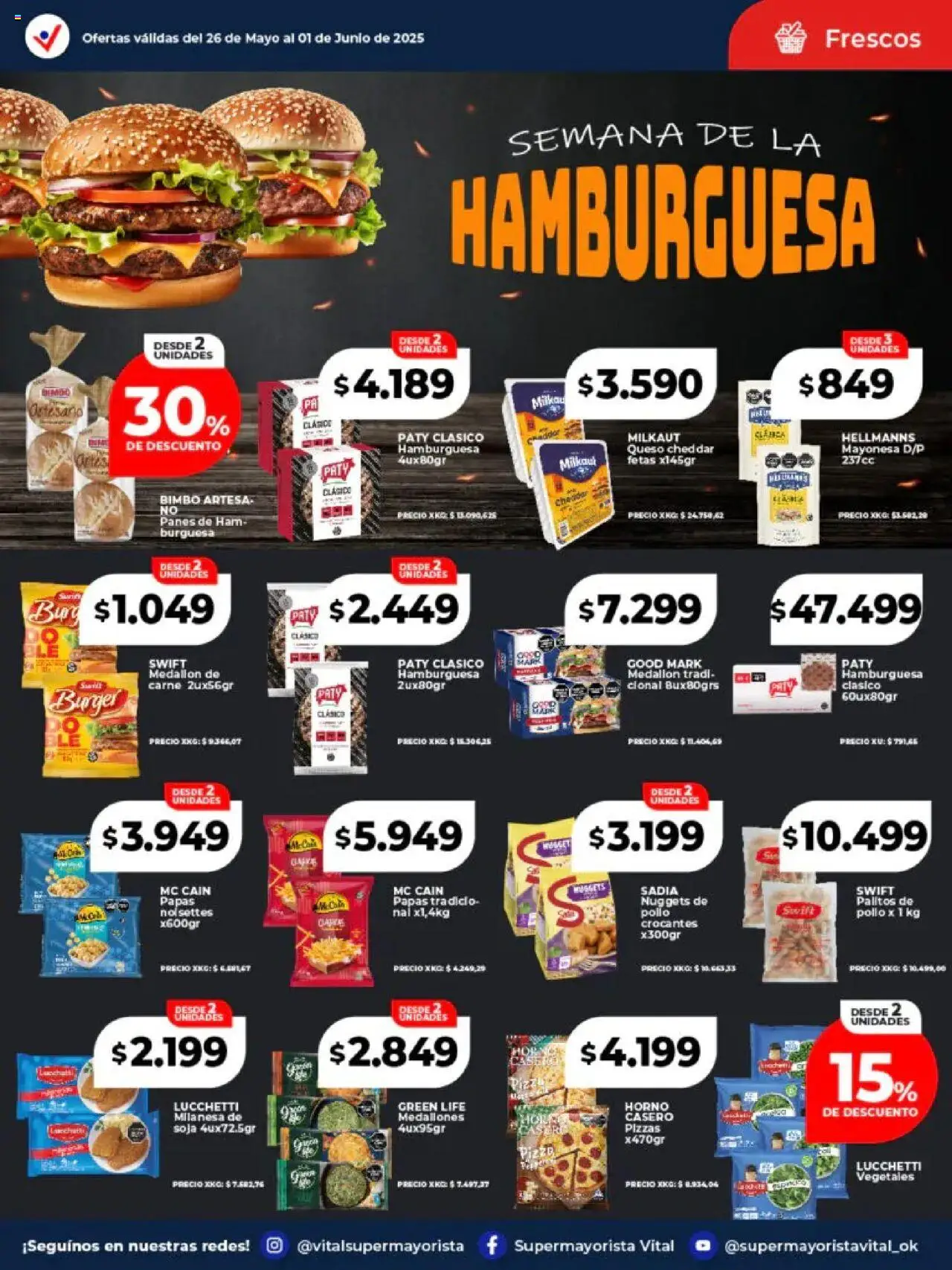 Vital ofertas │ válido desde el 26.05.2025 | Página: 13 | Productos: Pollo, Milanesa, Mayonesa, Queso