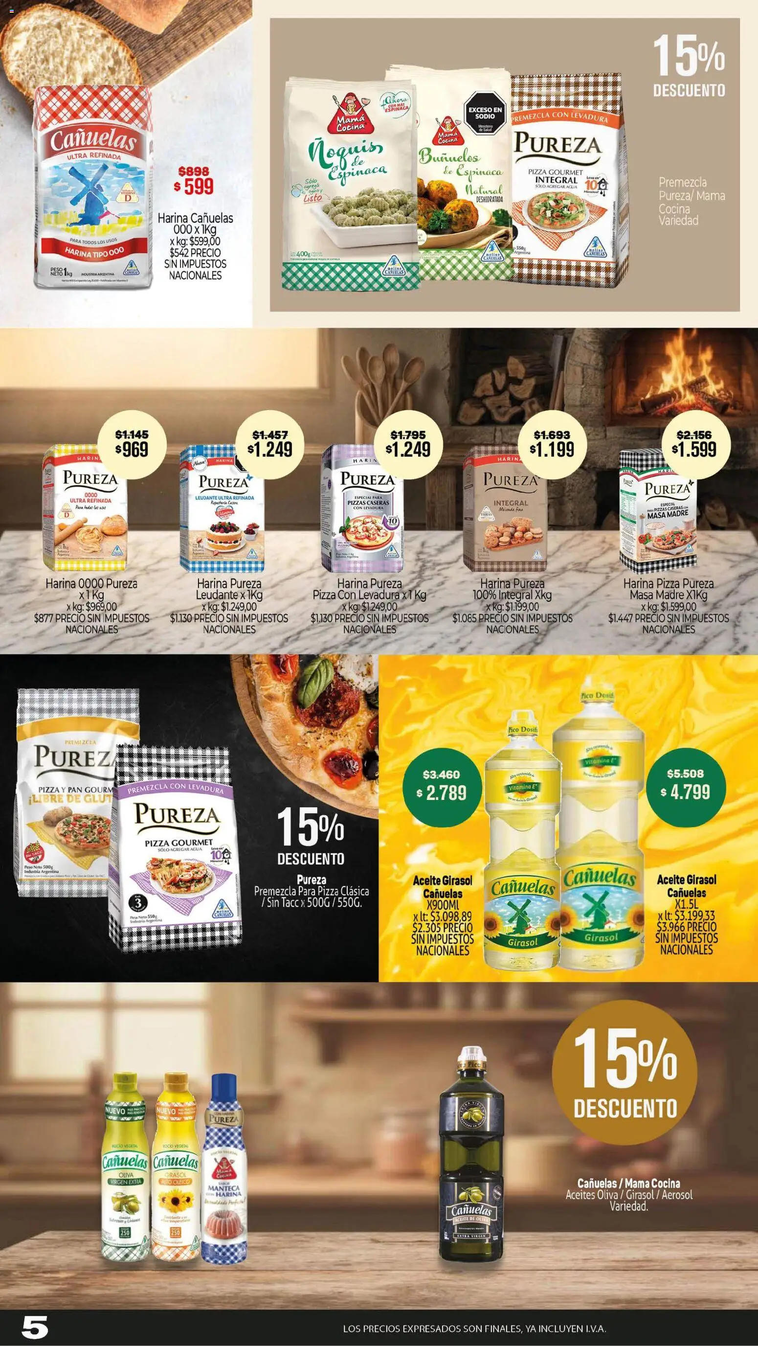 Makro ofertas │ válido desde el 23.04.2026 | Página: 5 | Productos: Agua, Manteca, Pan, Pizza