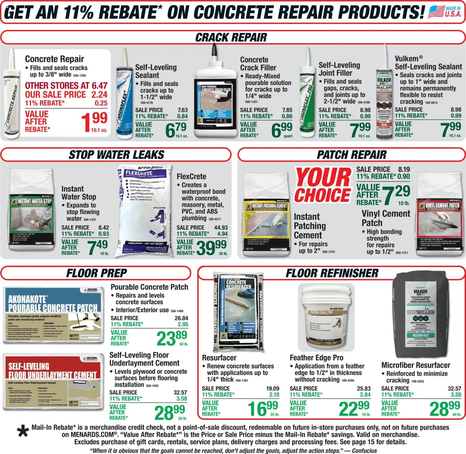 Menards Weekly Ad - valid from 30.04.2026 | Page: 8 | Products: Sealant, Water