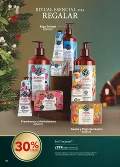 Vista previa de Yves Rocher campaña 17 2025, nuevo folleto de la tienda, válido en México a partir del 09.12.2025 | Página: 40 | Productos: Avena, Crema, Body, Jabón