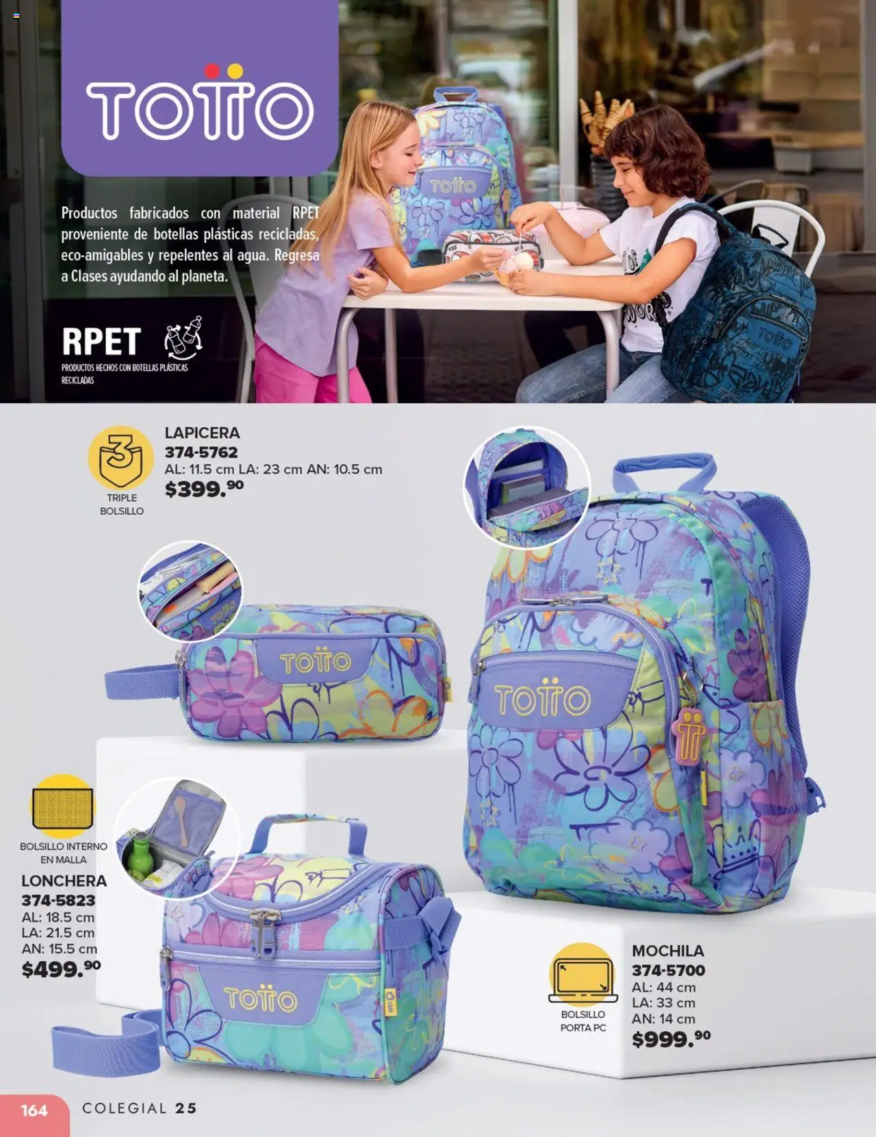 Nuevas ofertas de Andrea válidas en toda la República Mexicana desde el 25.05.2025. ¡Encuentra las mejores ofertas en Andrea catálogo Colegial ! | Página: 164 | Productos: Mochila, Malla