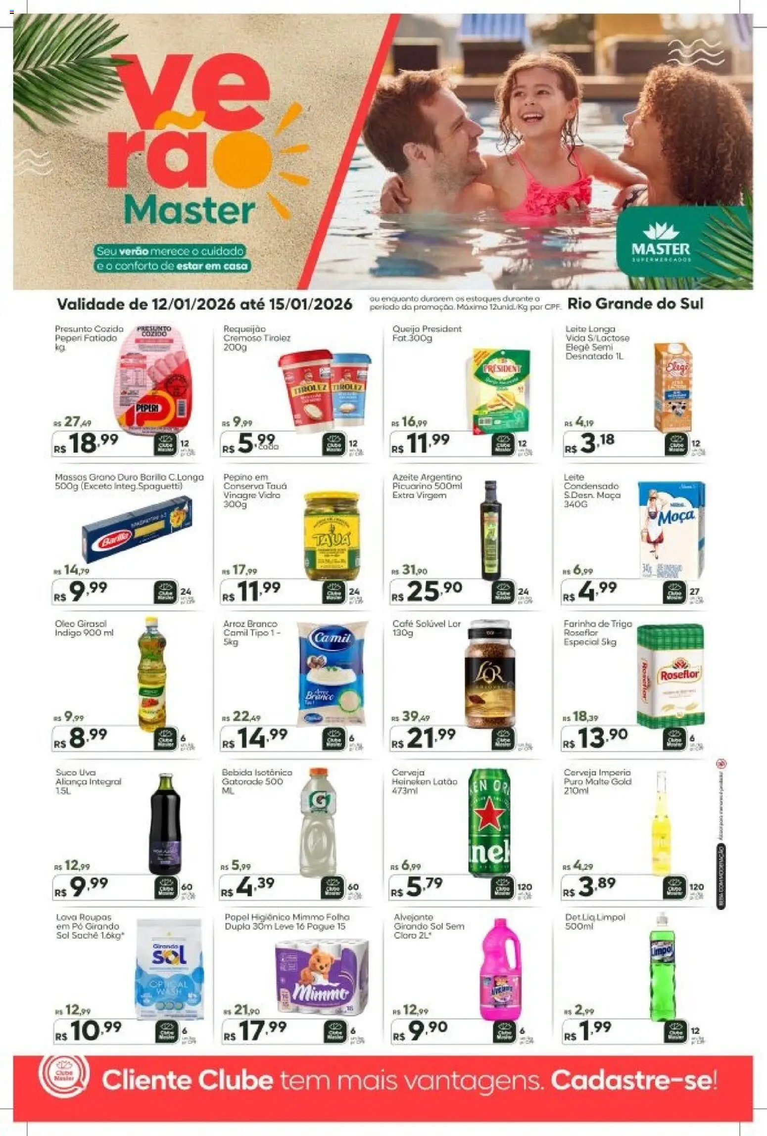 Master Folheto - válido de 12.01.2026 | Página: 1 | Produtos: Cloro, Café, Heineken, Azeite