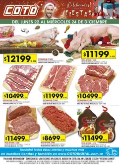 Vista previa Coto - Fiestas Carnes válido desde el 22.12.2025
