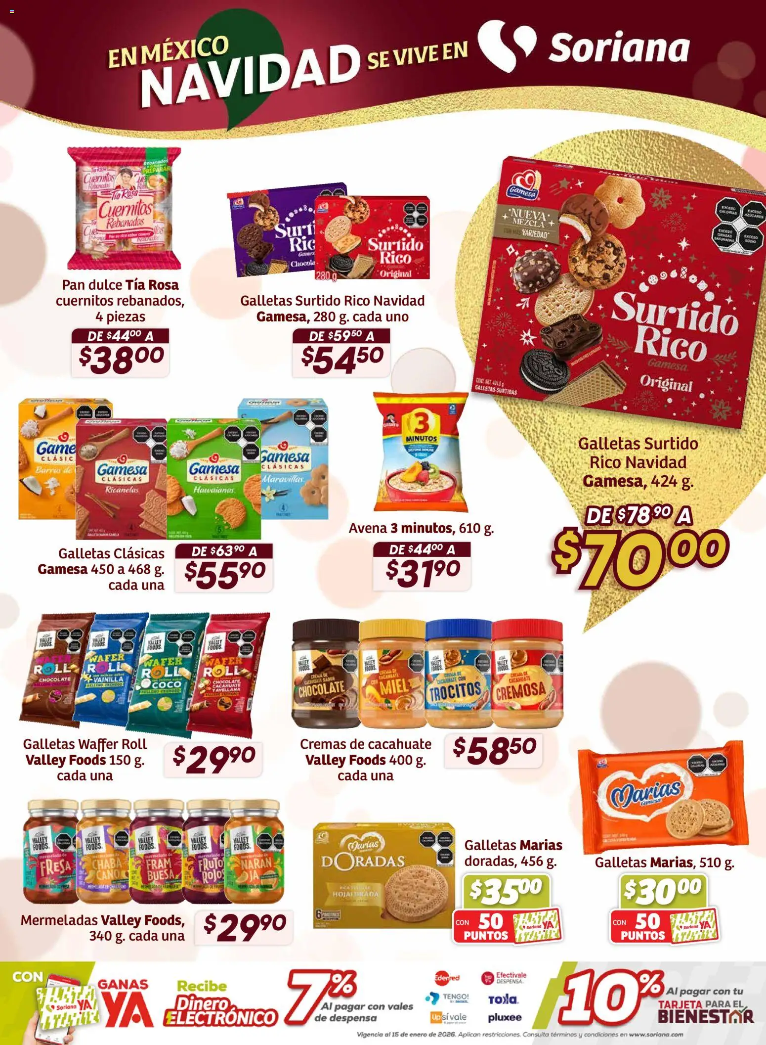 Nuevas ofertas de Soriana válidas en toda la República Mexicana desde el 27.11.2025. ¡Encuentra las mejores ofertas en Soriana - Preciazazaso Híper: BCS, Jal, Nay, Sin, Son! | Página: 12 | Productos: Fresa, Avena, Crema, Chocolate