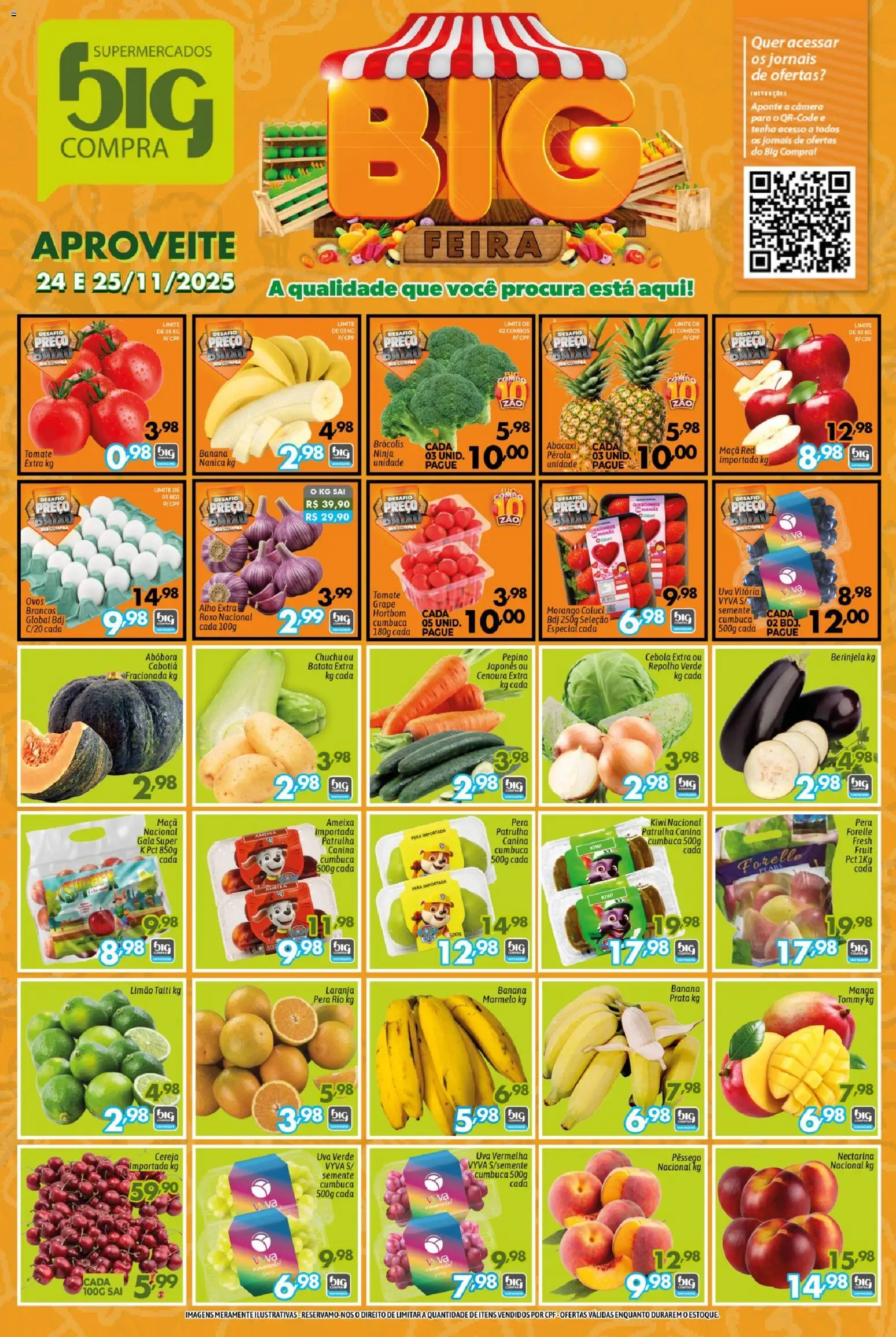 Big Compra Folheto - válido de 24.11.2025 | Página: 1 | Produtos: Cereja, Abóbora, Repolho, Brócolis