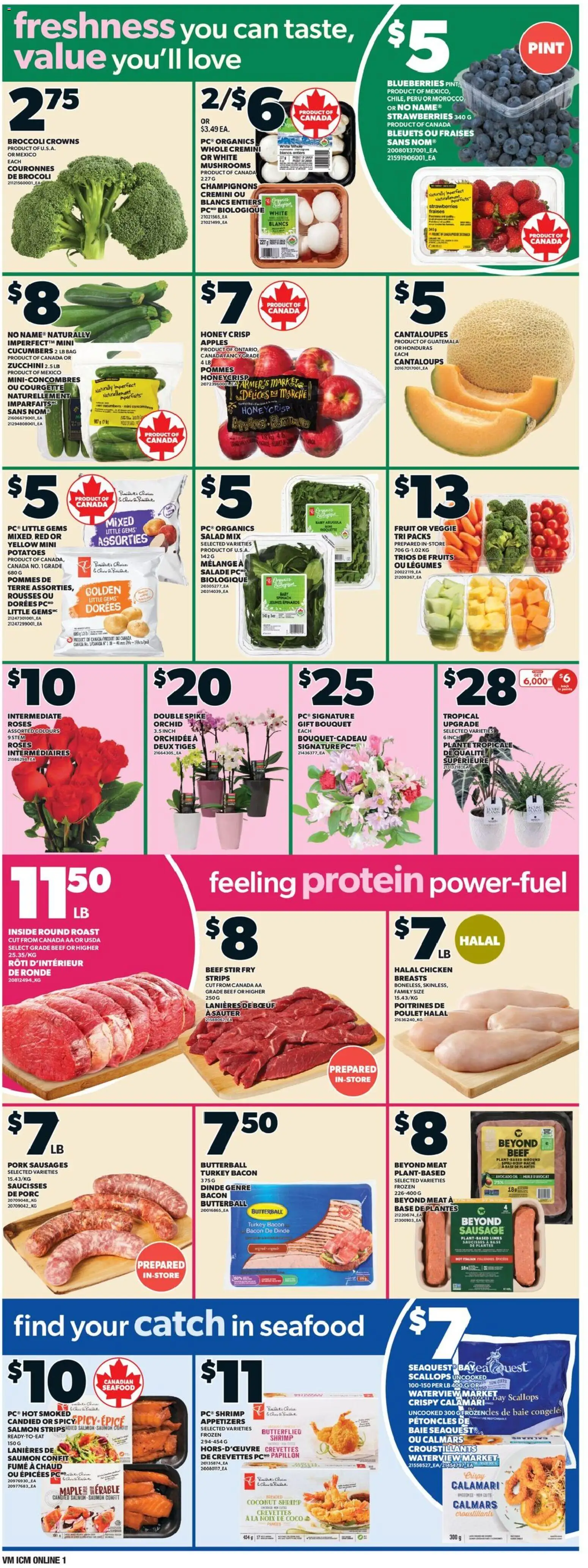 Valu Mart flyer valid from 08.01.2026 | Page: 3 | Products: Strawberries, Cucumbers, Potatoes, Oil
