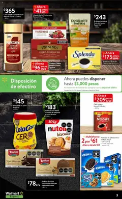 Nuevas ofertas de Walmart Express válidas en toda la República Mexicana desde el 03.07.2025. ¡Encuentra las mejores ofertas en Walmart Express folleto! | Página: 3 | Productos: Crema, Café, Cacao, Polvo