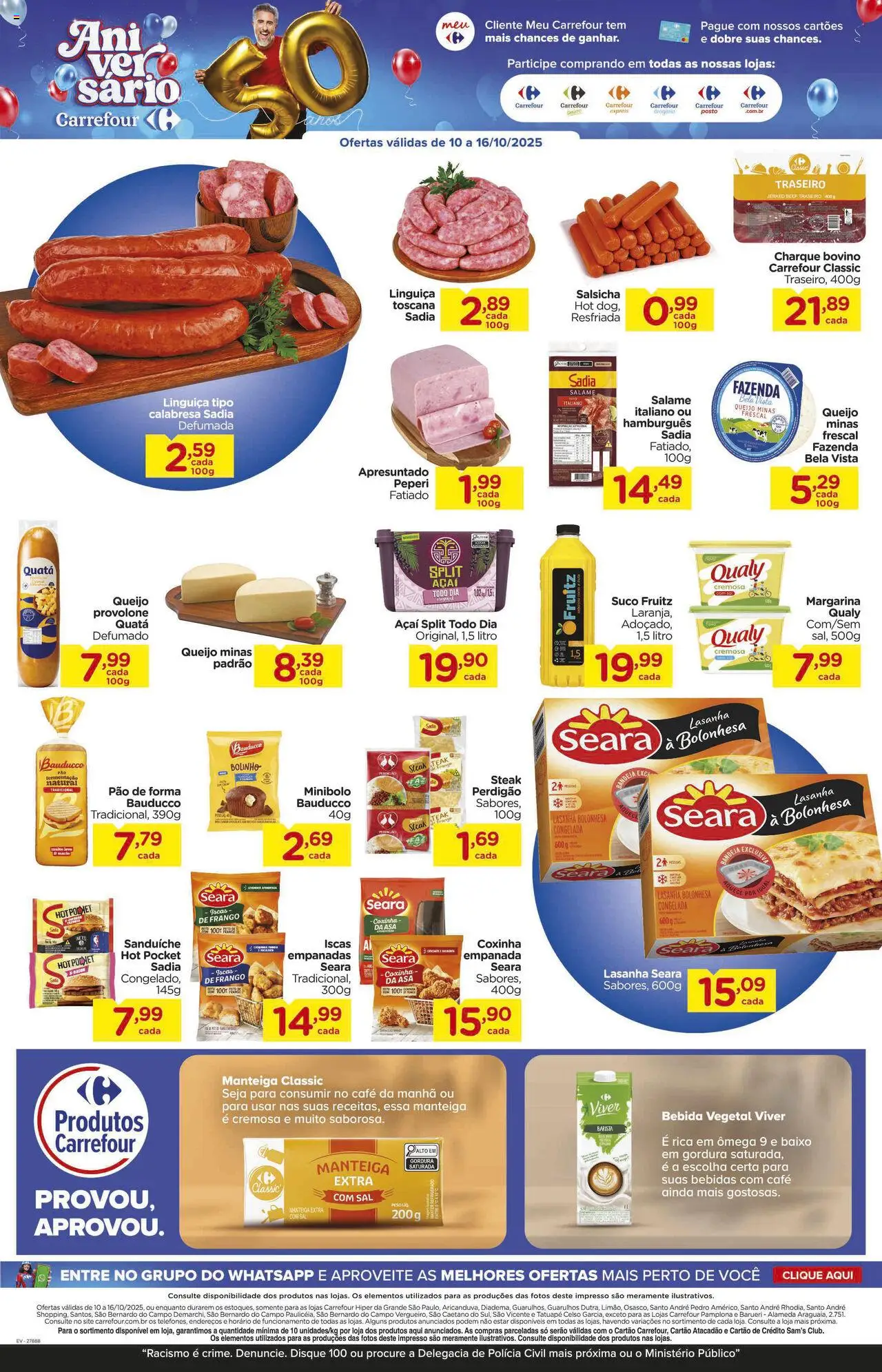 Carrefour Folheto - válido de 10.10.2025 | Página: 4 | Produtos: Suco, Baixo, Bebida, Açaí