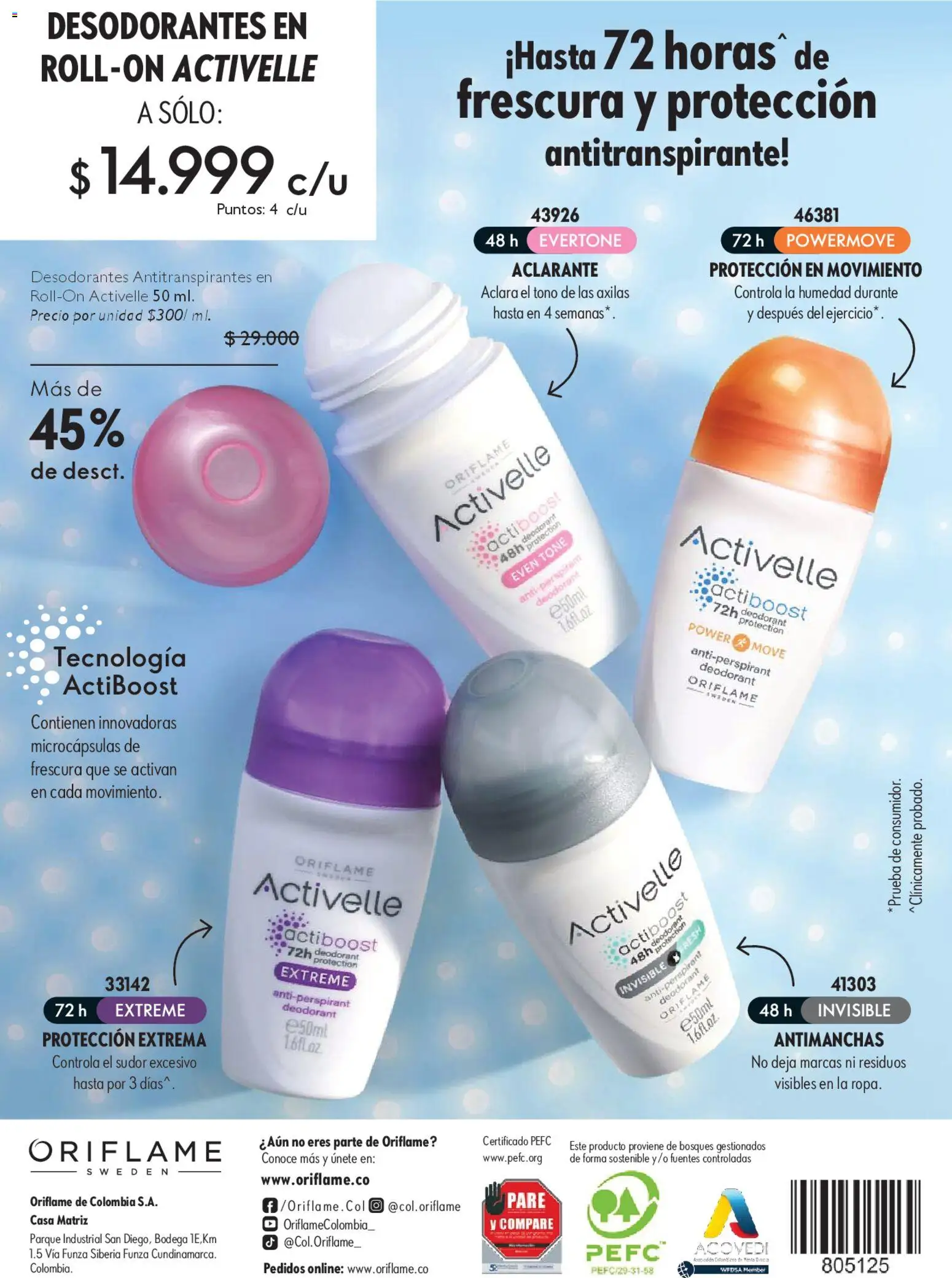 Oriflame revista - valida desde el 18.04.2026 | Página: 132 | Productos: Antitranspirante