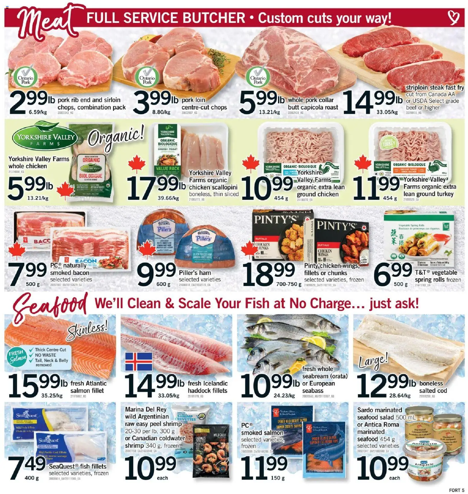 Fortinos flyer valid from 04.12.2025 | Page: 6 | Products: Salad, Ham, Chicken, Pork
