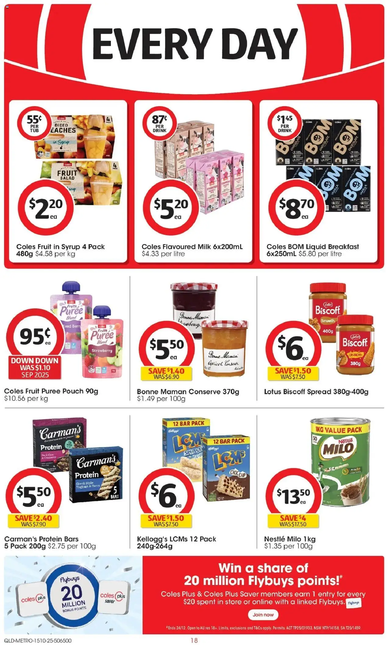 Coles catalogue - valid from 15.10.2025 | Page: 18 | Products: Milk, Yoghurt, Chocolate, Salad