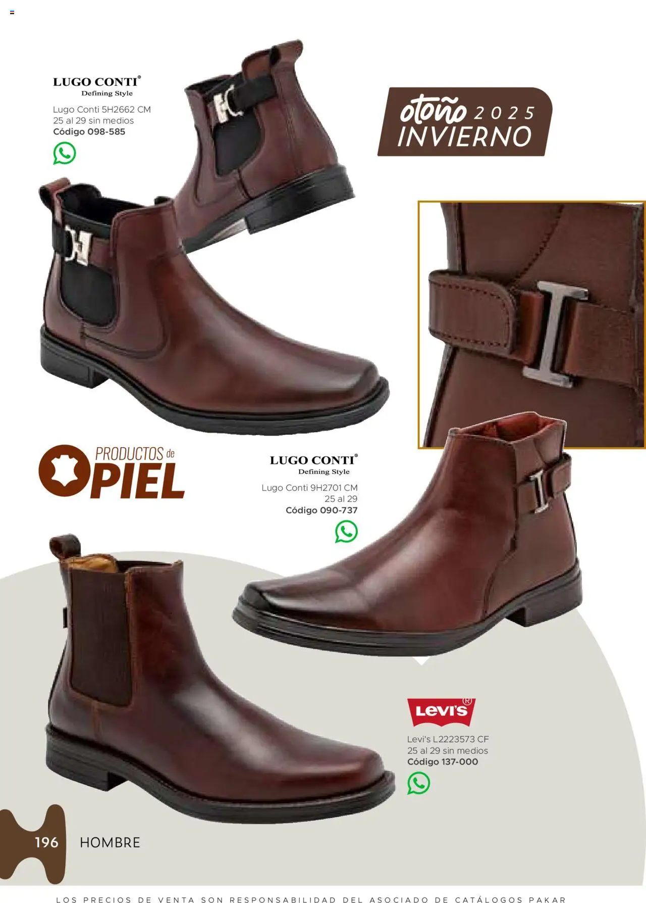 Nuevas ofertas de SC Pakar válidas en toda la República Mexicana desde el 24.07.2025. ¡Encuentra las mejores ofertas en SC Pakar - Catálogo Hombre otoño / invierno! | Página: 196