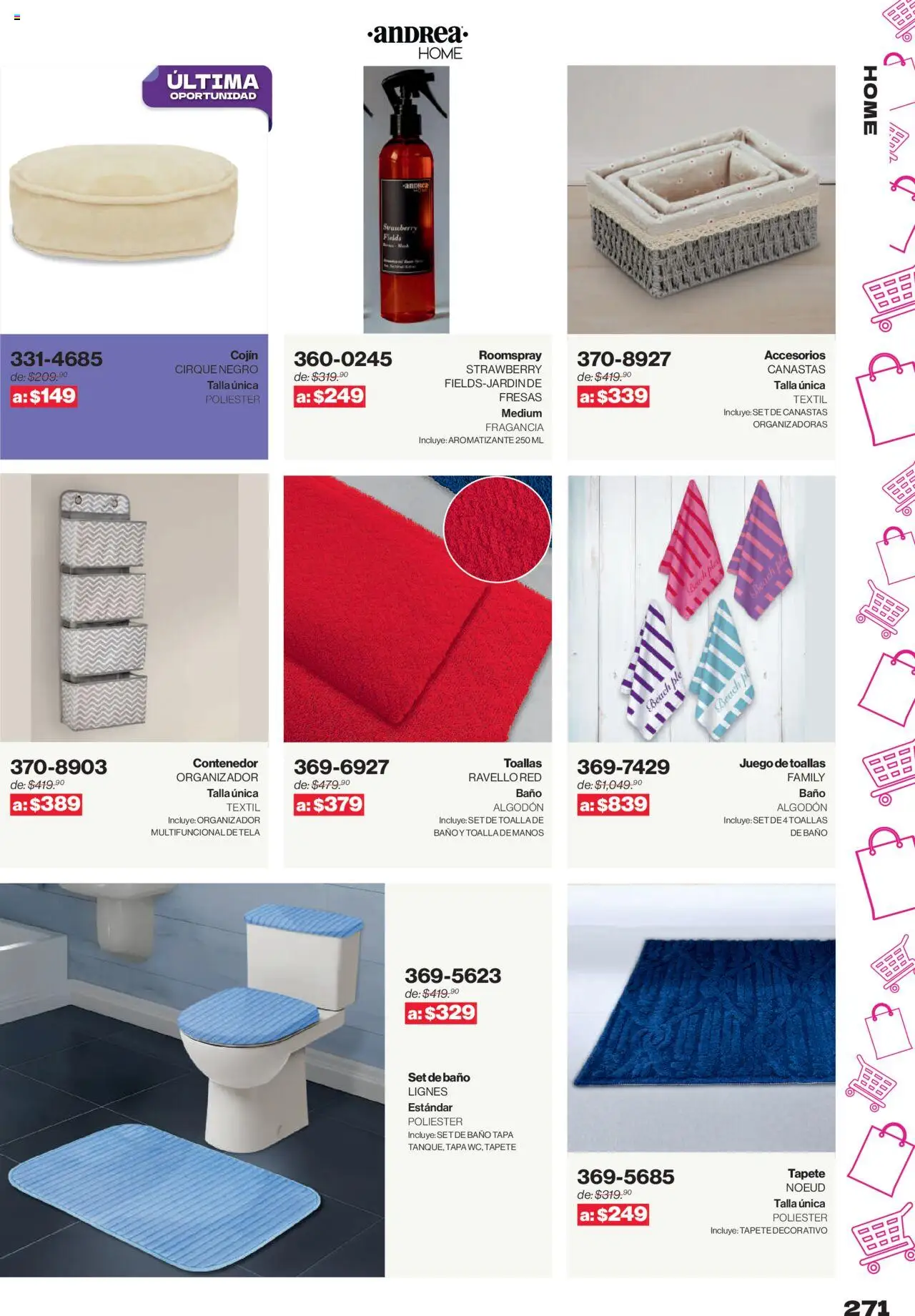 Nuevas ofertas de Andrea válidas en toda la República Mexicana desde el 10.08.2025. ¡Encuentra las mejores ofertas en Andrea - Catálogo Outlet! | Página: 271 | Productos: Juego, Algodón, Contenedor, Toallas