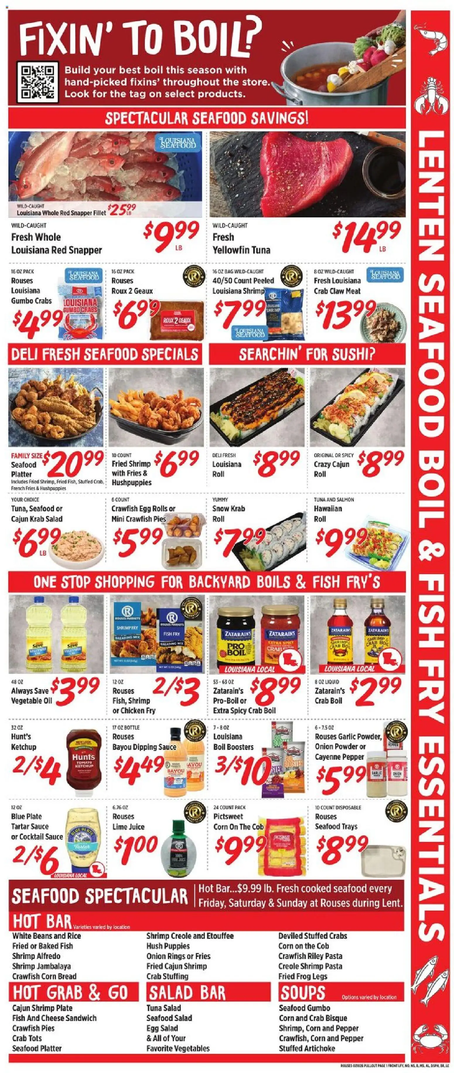 Rouses Weekly Ad - LA - valid from 18.02.2026 | Page: 3 | Products: Powder, Pasta, Garlic, Bag