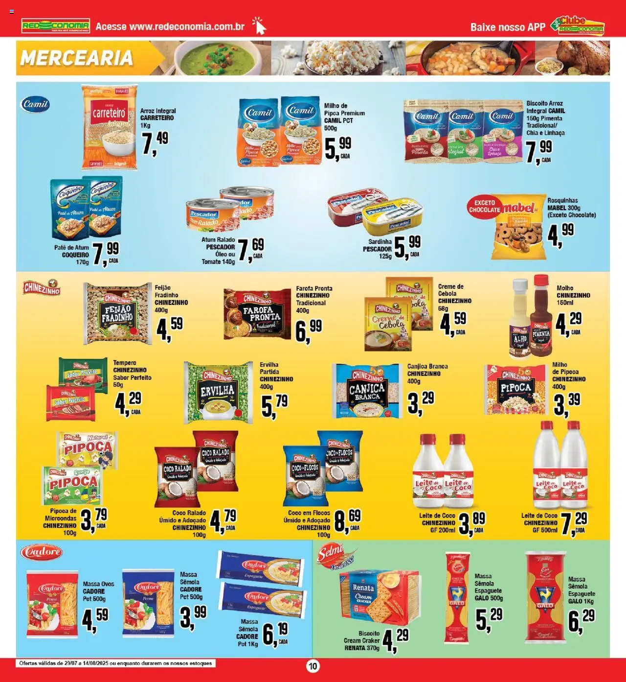 RedEconomia Folheto - válido de 29.07.2025 | Página: 11 | Produtos: Alho, Cebola, Linhaça, Leite de coco