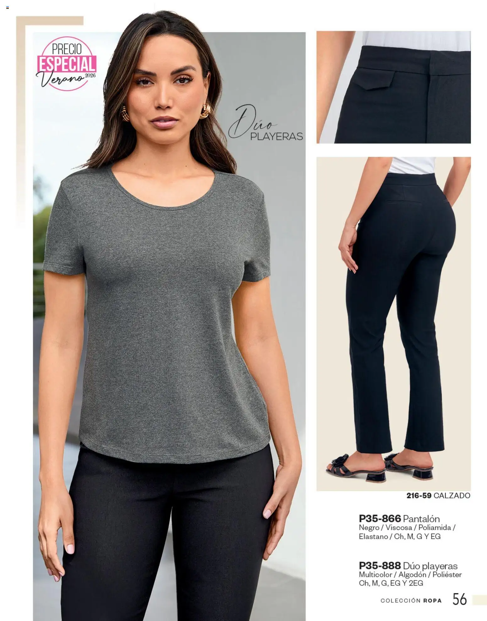 Nuevas ofertas de Cklass válidas en toda la República Mexicana desde el 05.03.2026. ¡Encuentra las mejores ofertas en Cklass catálogo Complemento Verano Ropa! | Página: 57 | Productos: Algodón, Ropa