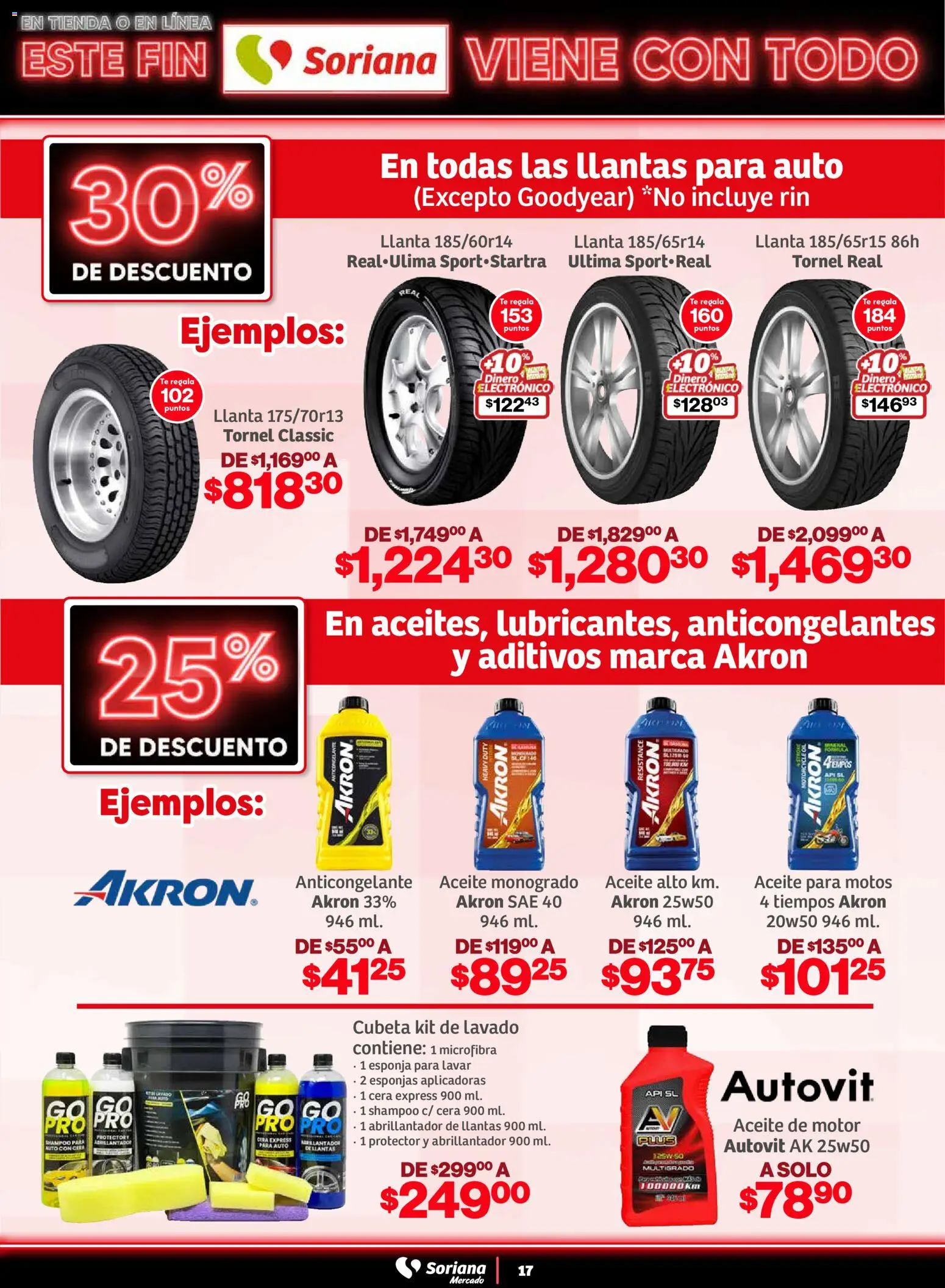 Nuevas ofertas de Soriana válidas en toda la República Mexicana desde el 05.11.2025. ¡Encuentra las mejores ofertas en Soriana - Este fin Soriana viene con todo Mercado Nacional! | Página: 17 | Productos: Esponja, Aceite, Cera, Té