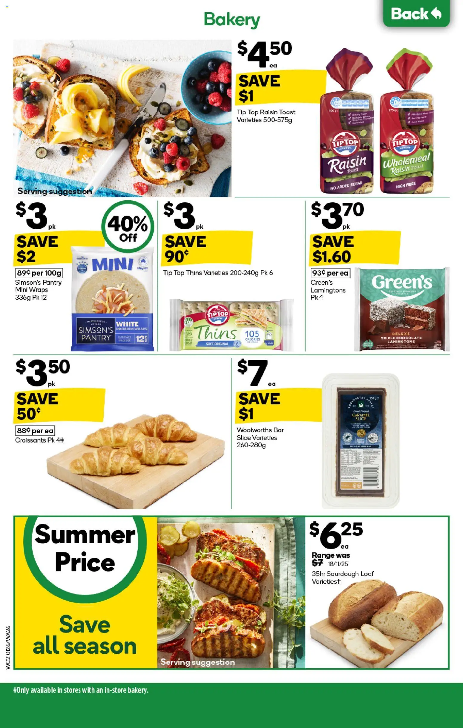 Woolworths catalogue - valid from 21.01.2026 | Page: 26 | Products: Chocolate, Sugar, Lamingtons, Bakery